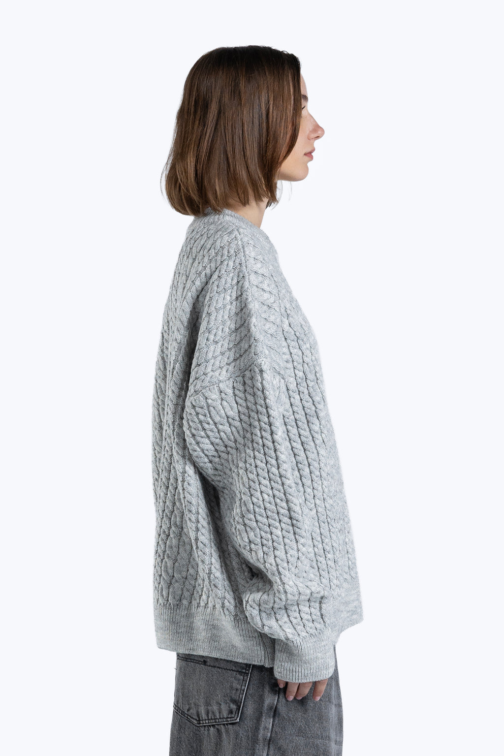 textured boxy fit knitwear