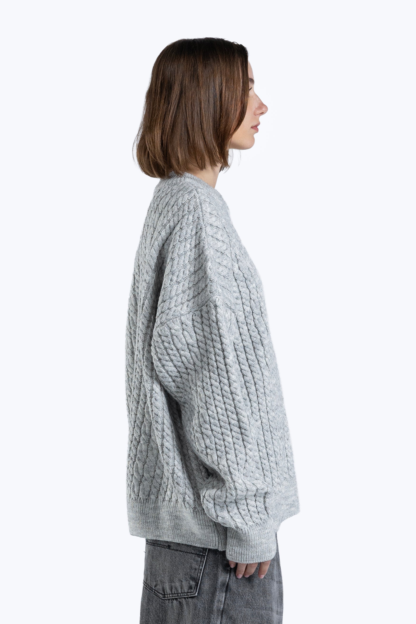 textured boxy fit knitwear