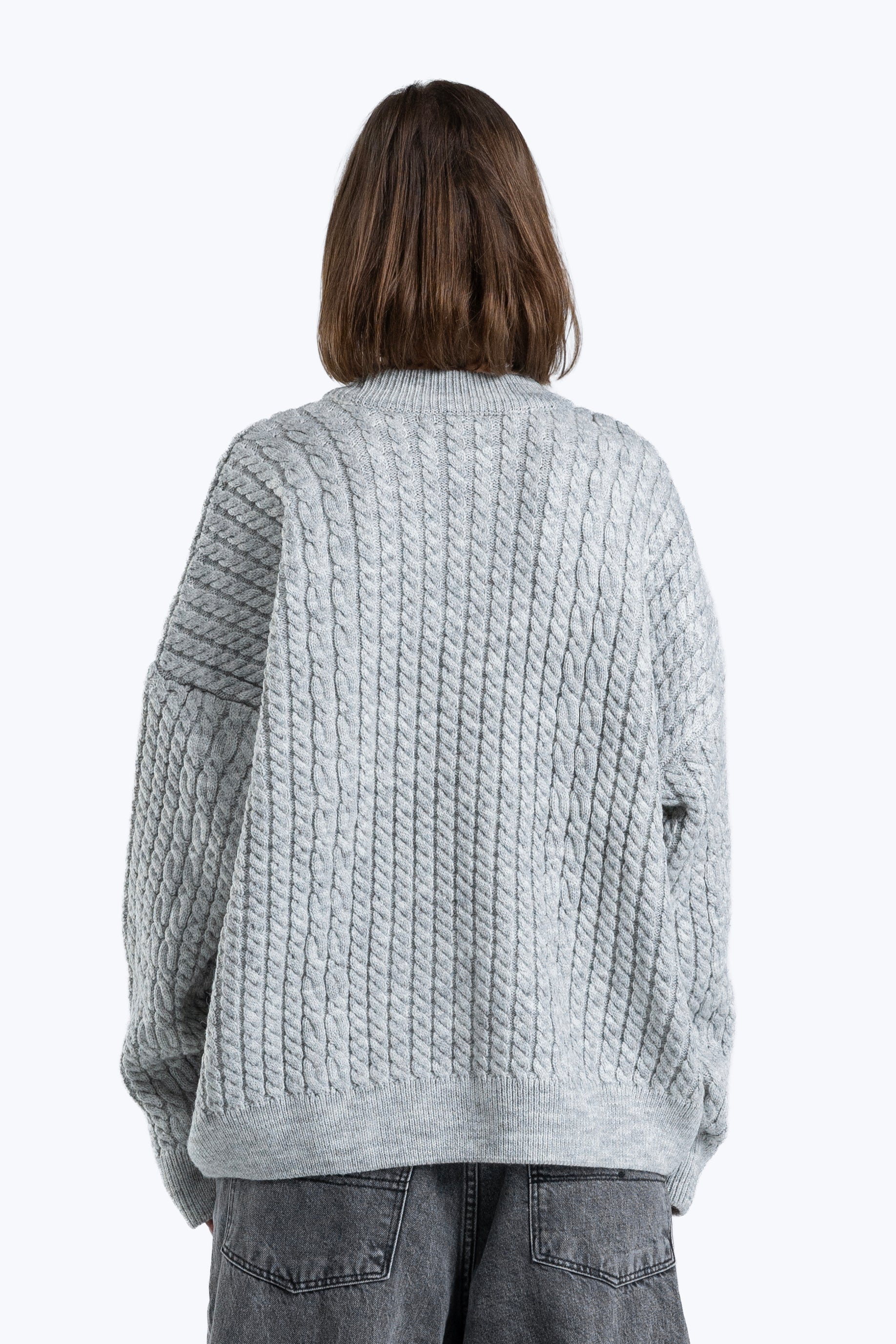 textured boxy fit knitwear