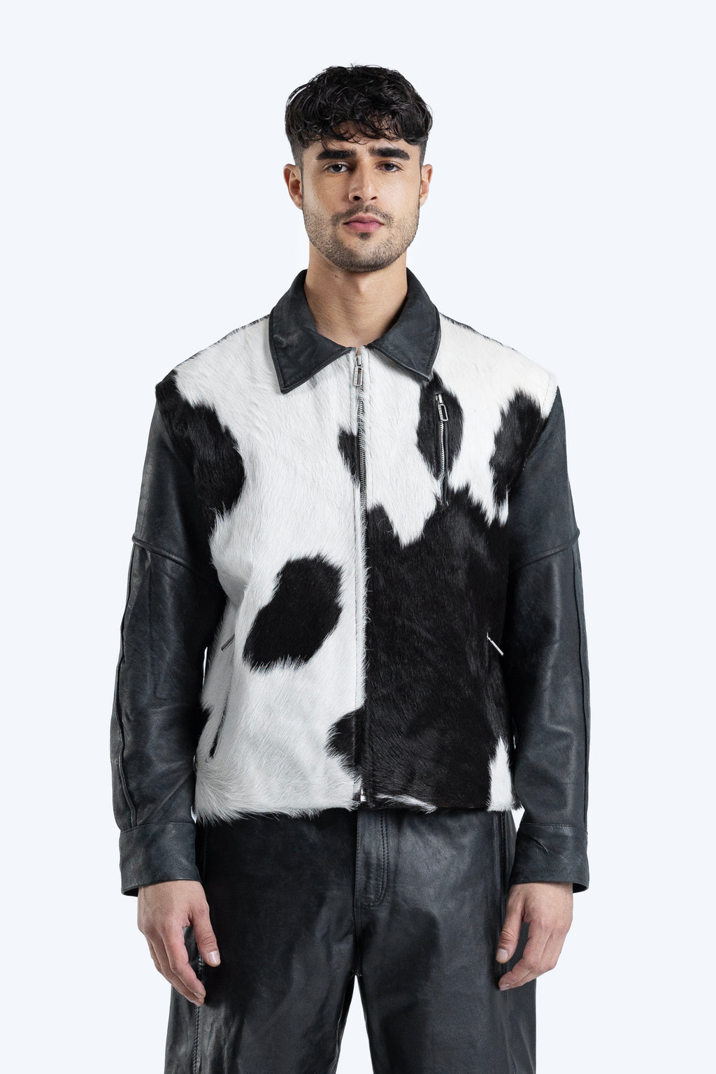 natural cow hide jacket