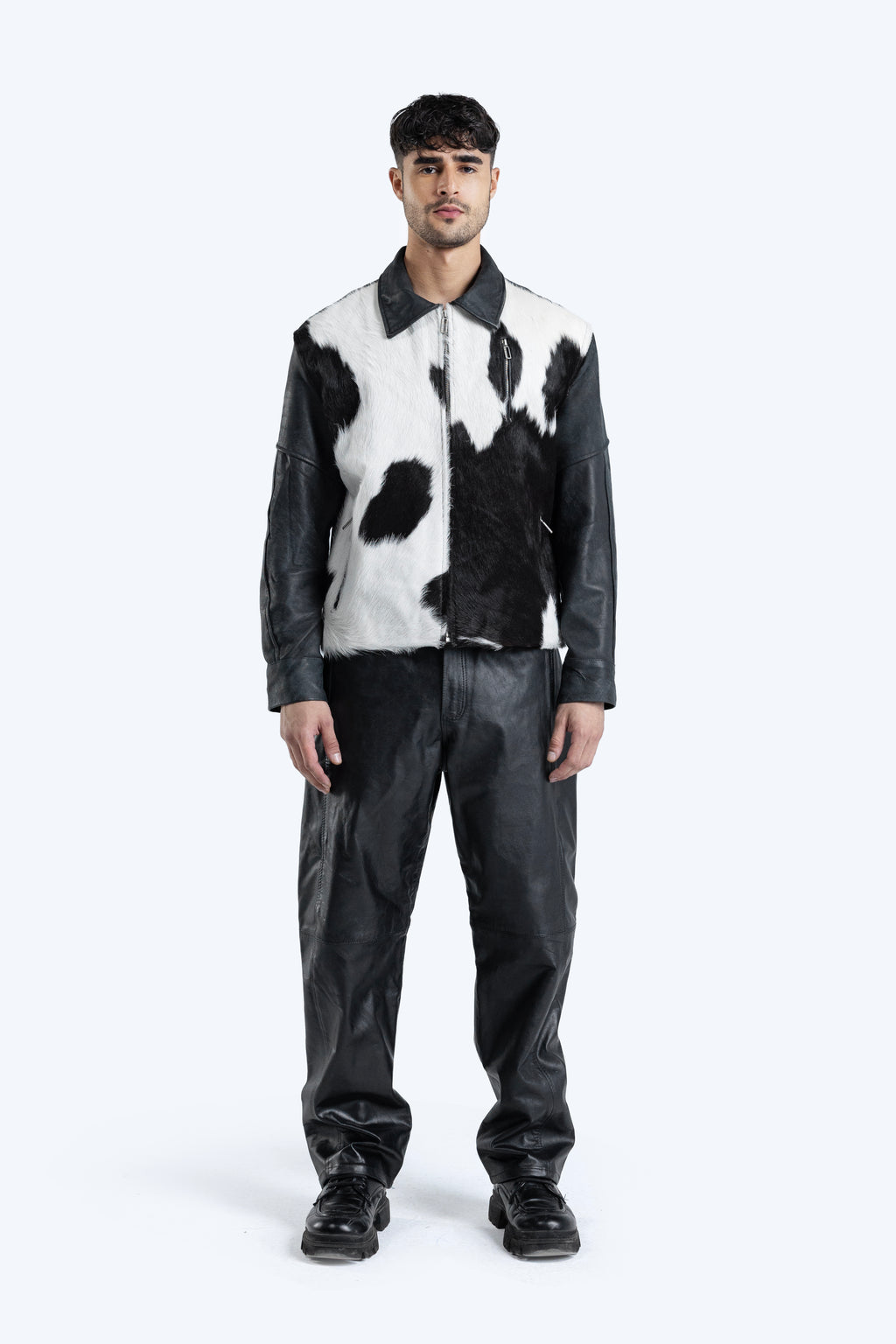 faux leather trousers