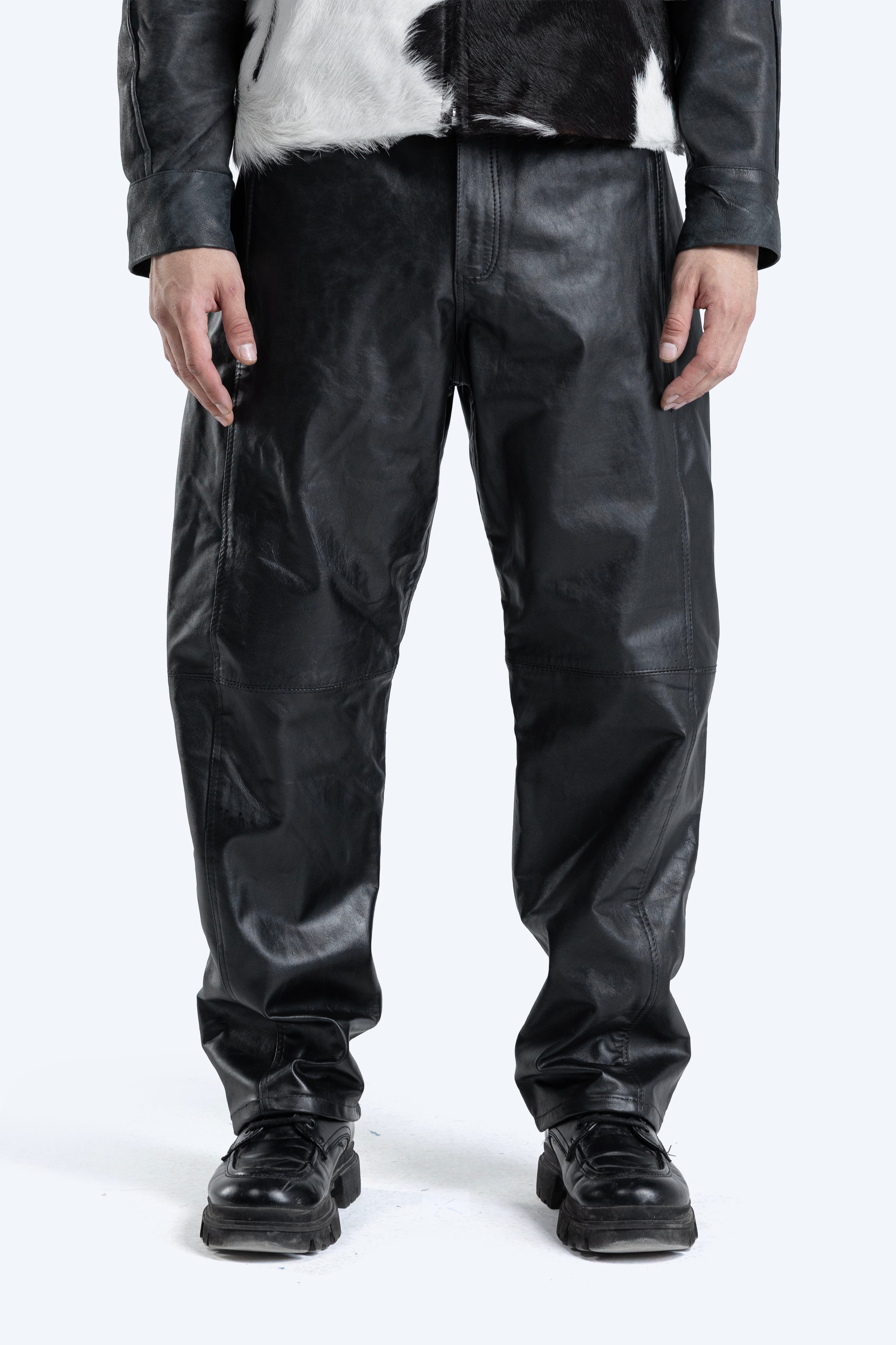 faux leather trousers