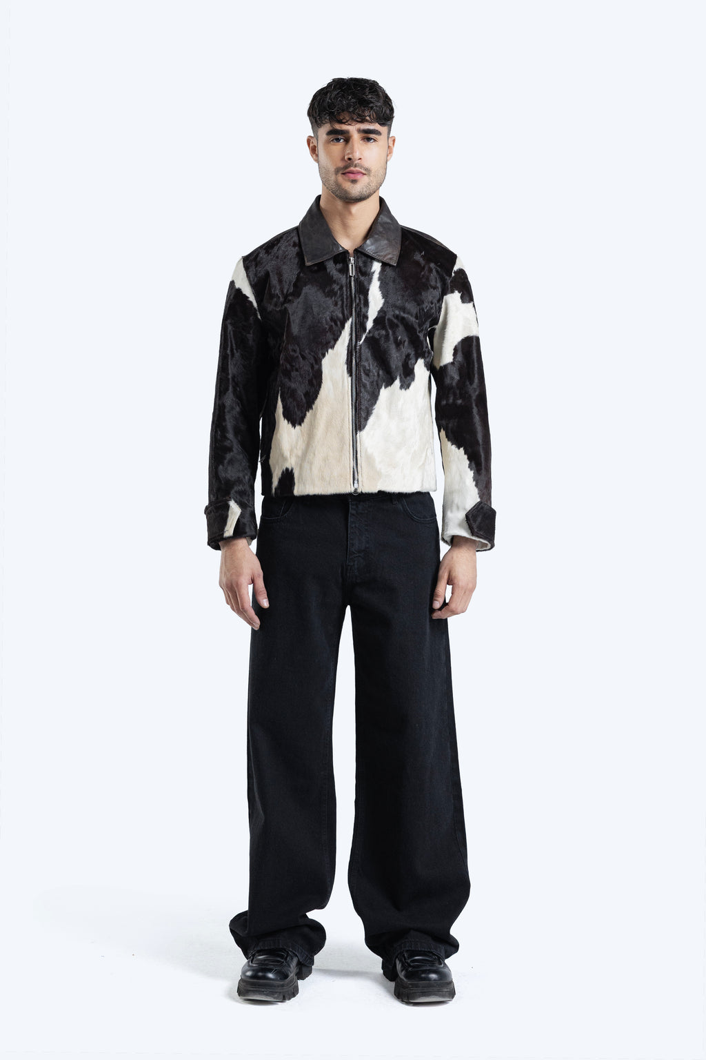 natural cow hide jacket