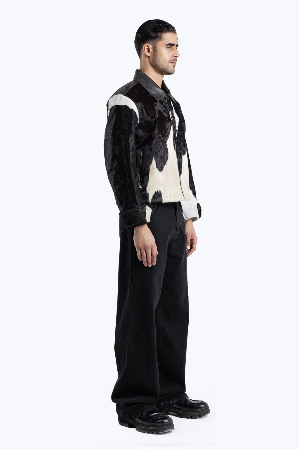 natural cow hide jacket