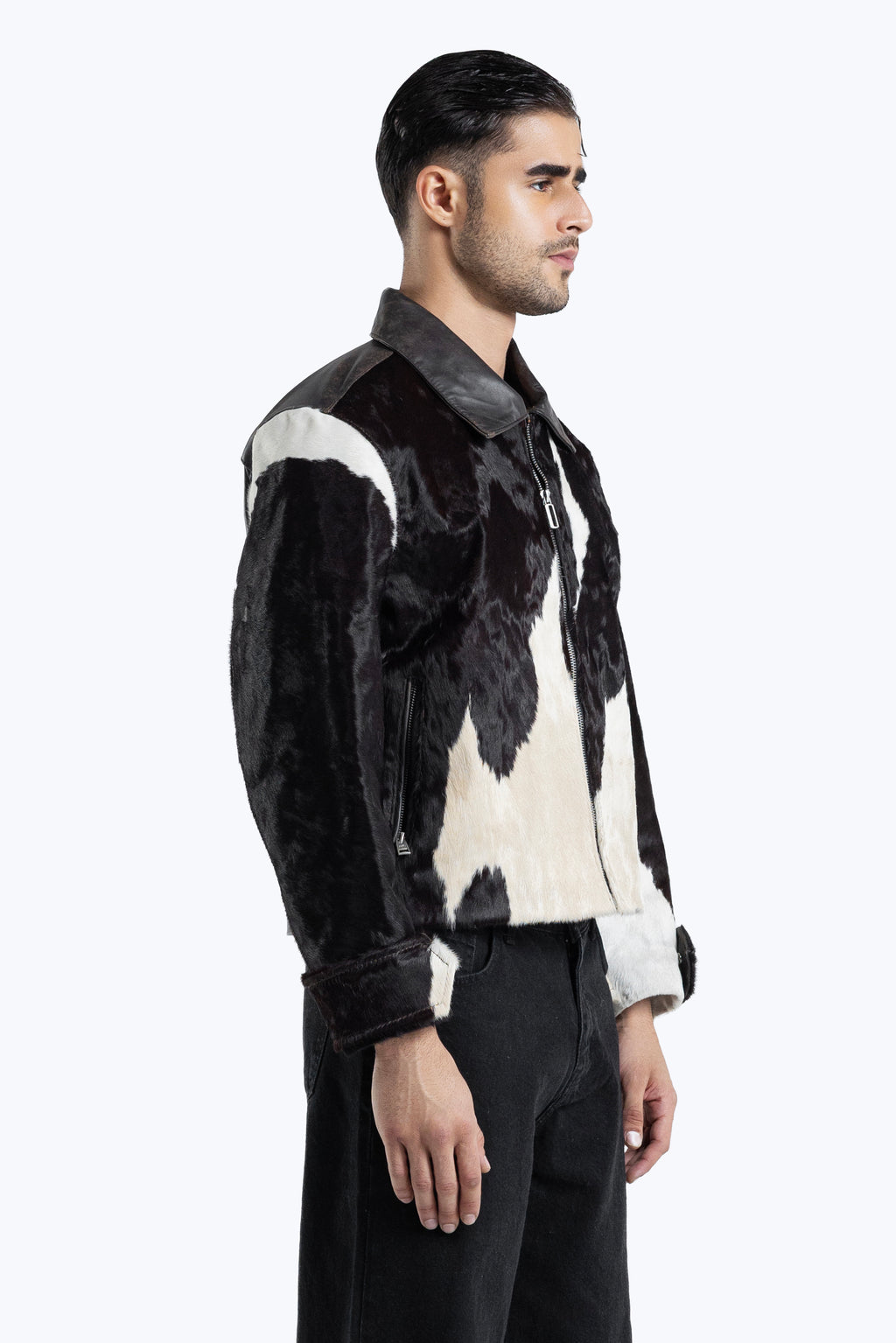 natural cow hide jacket