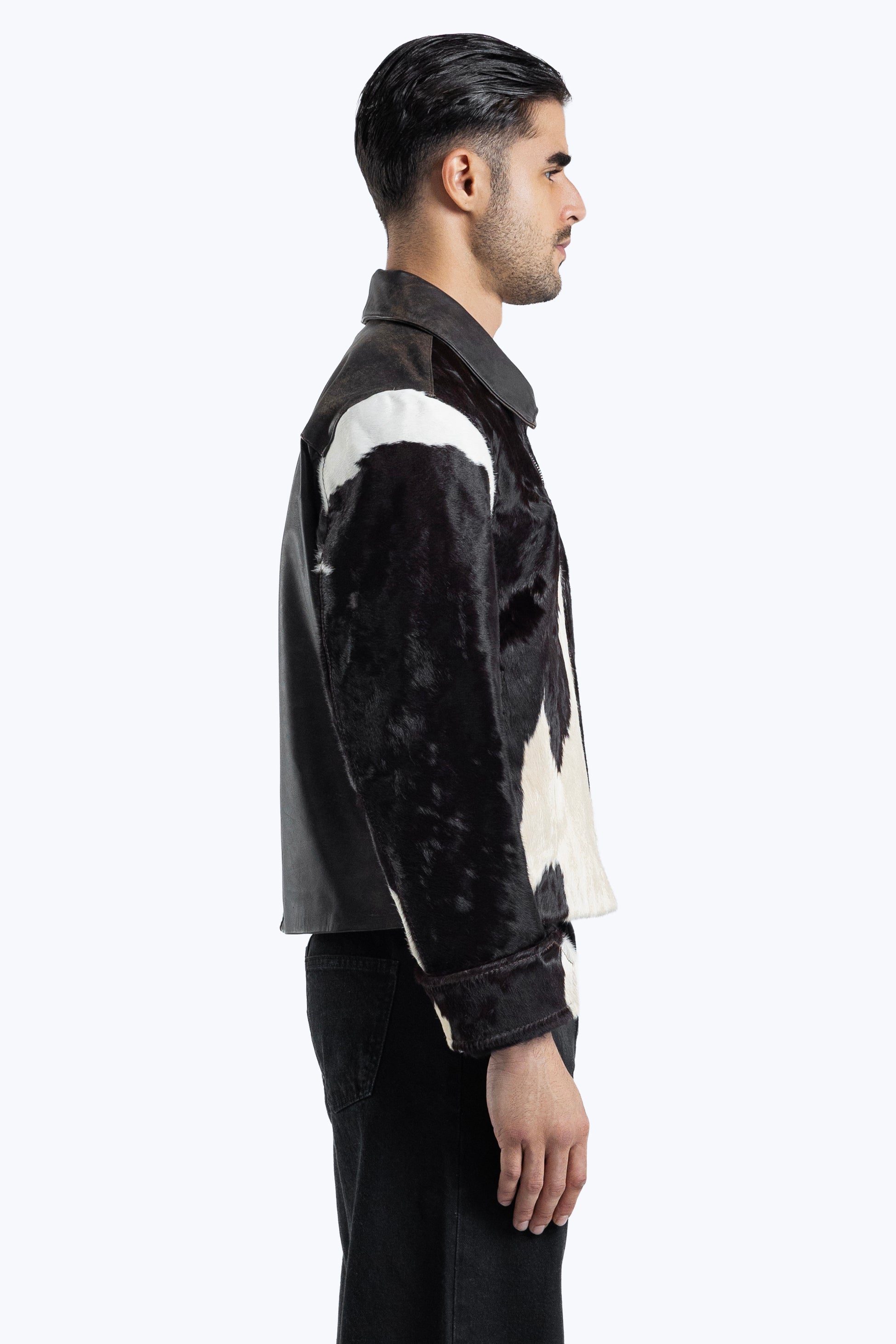 natural cow hide jacket