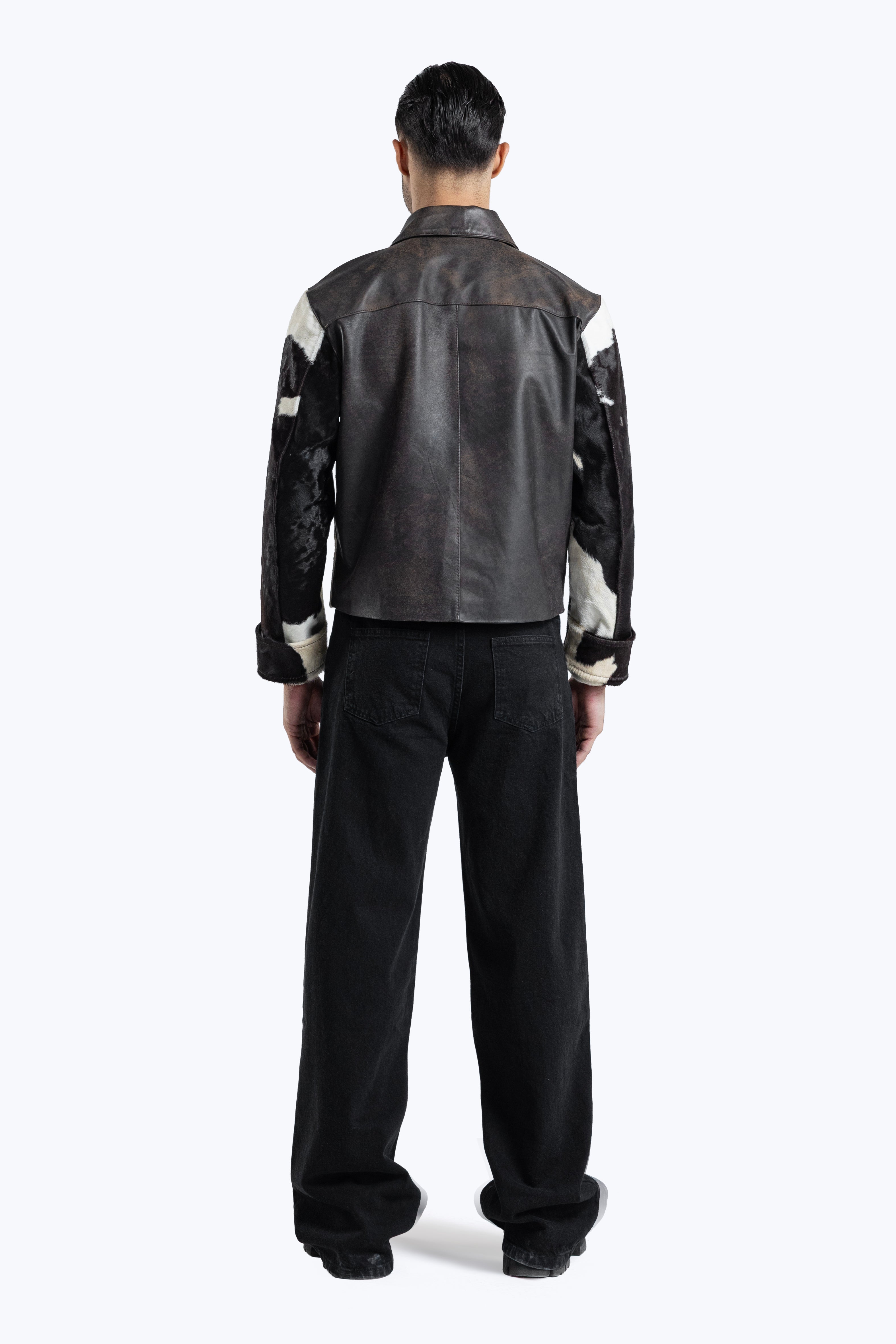 natural cow hide jacket