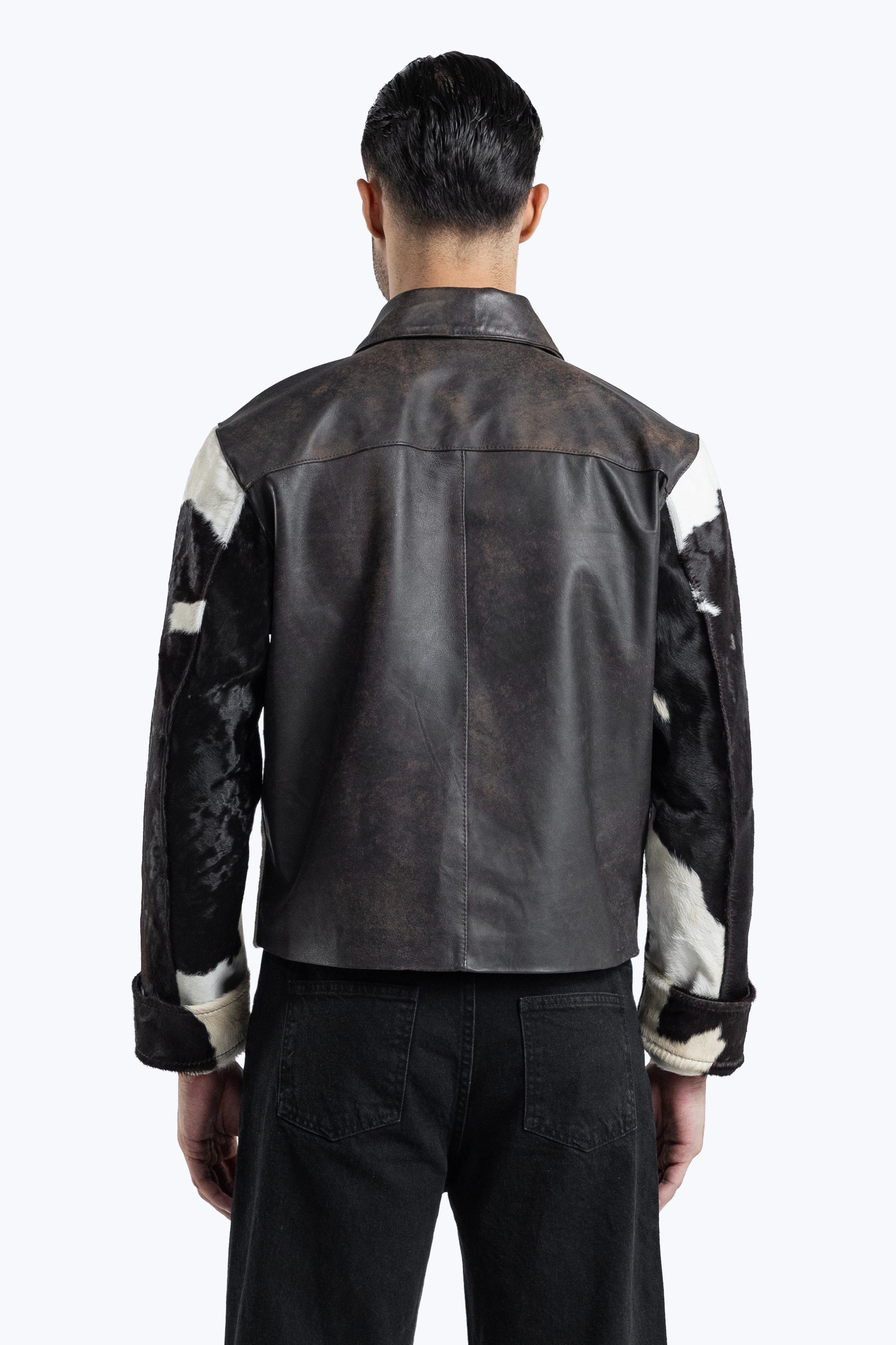 natural cow hide jacket