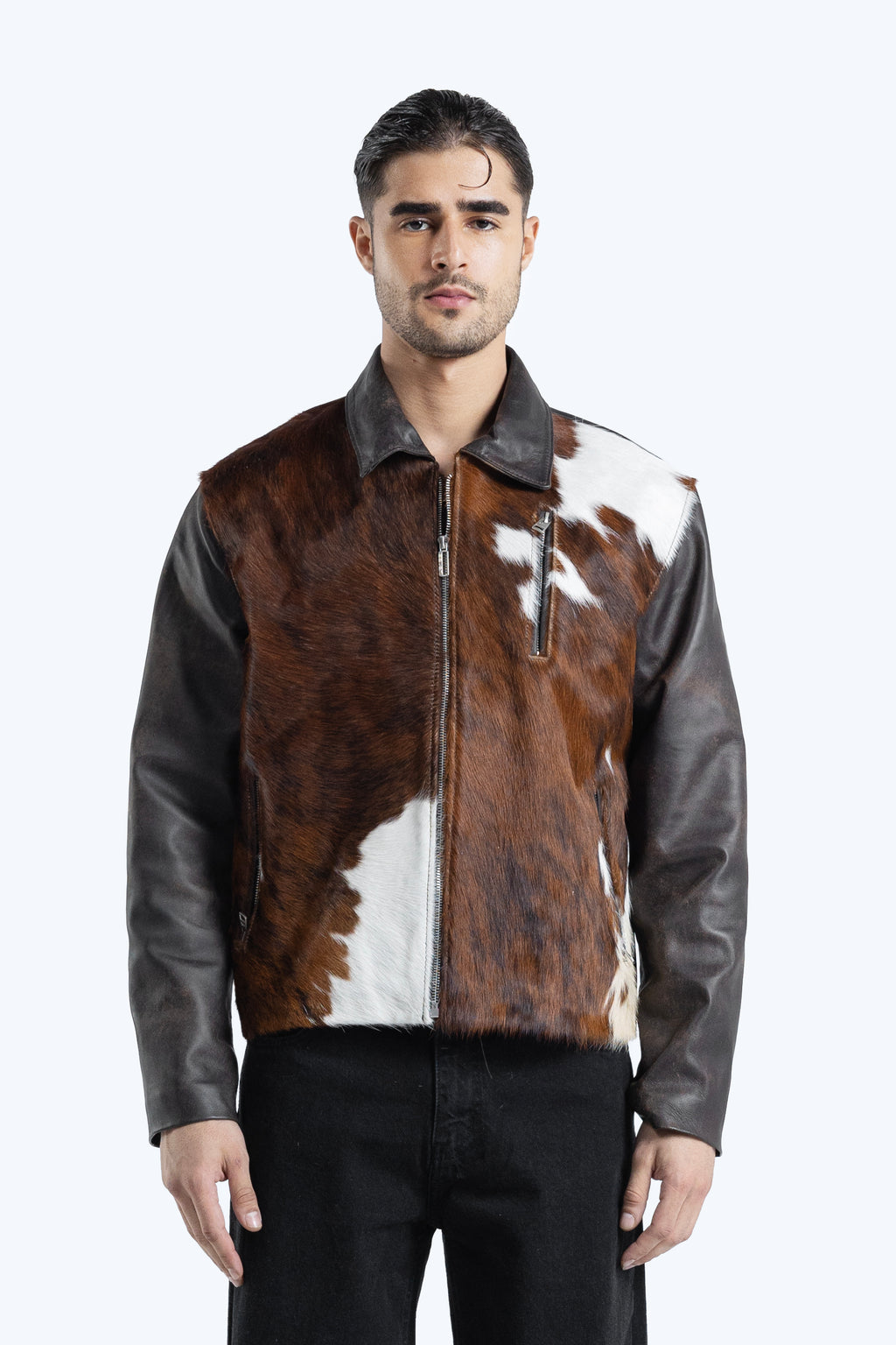 cow hide jacket