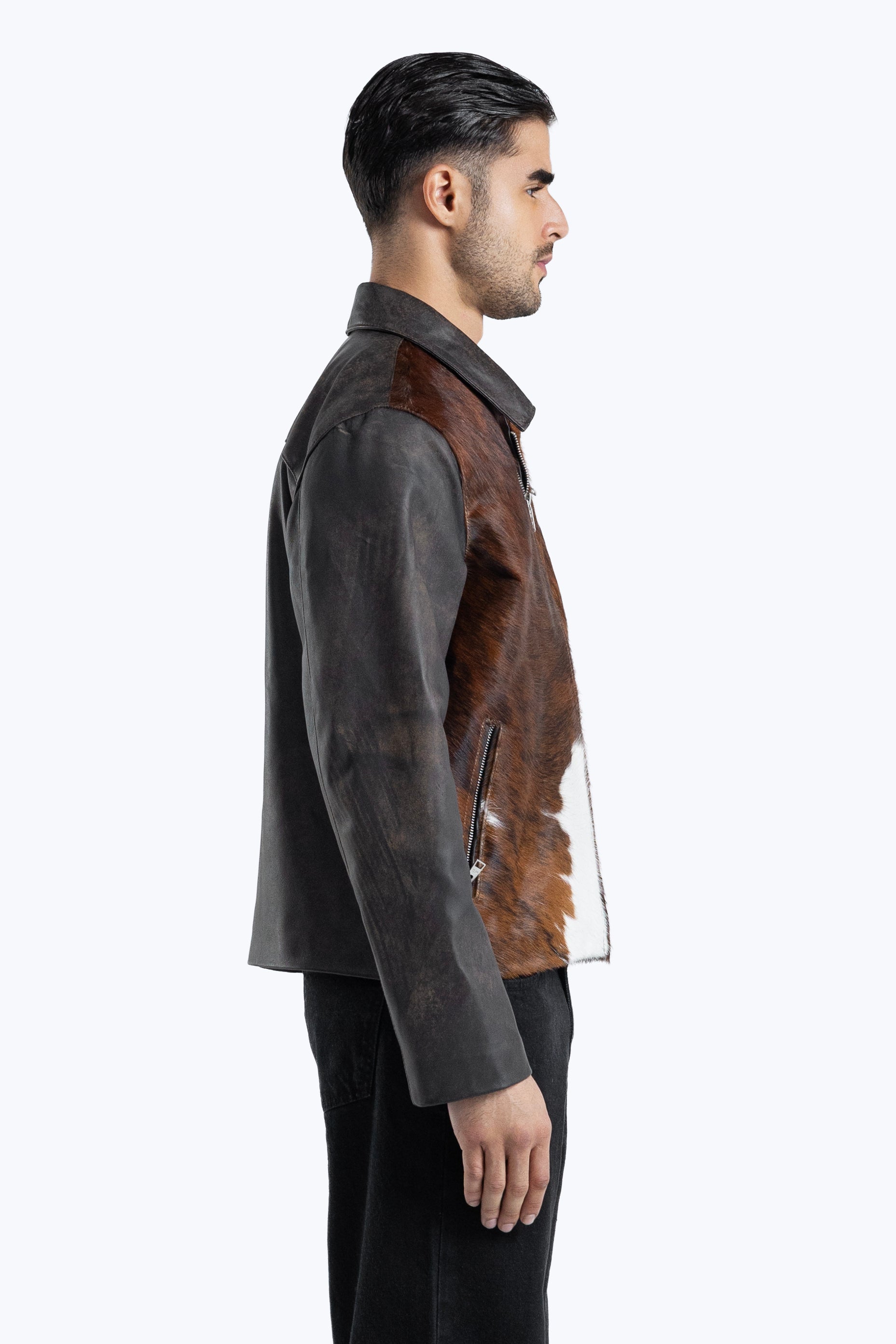 cow hide jacket