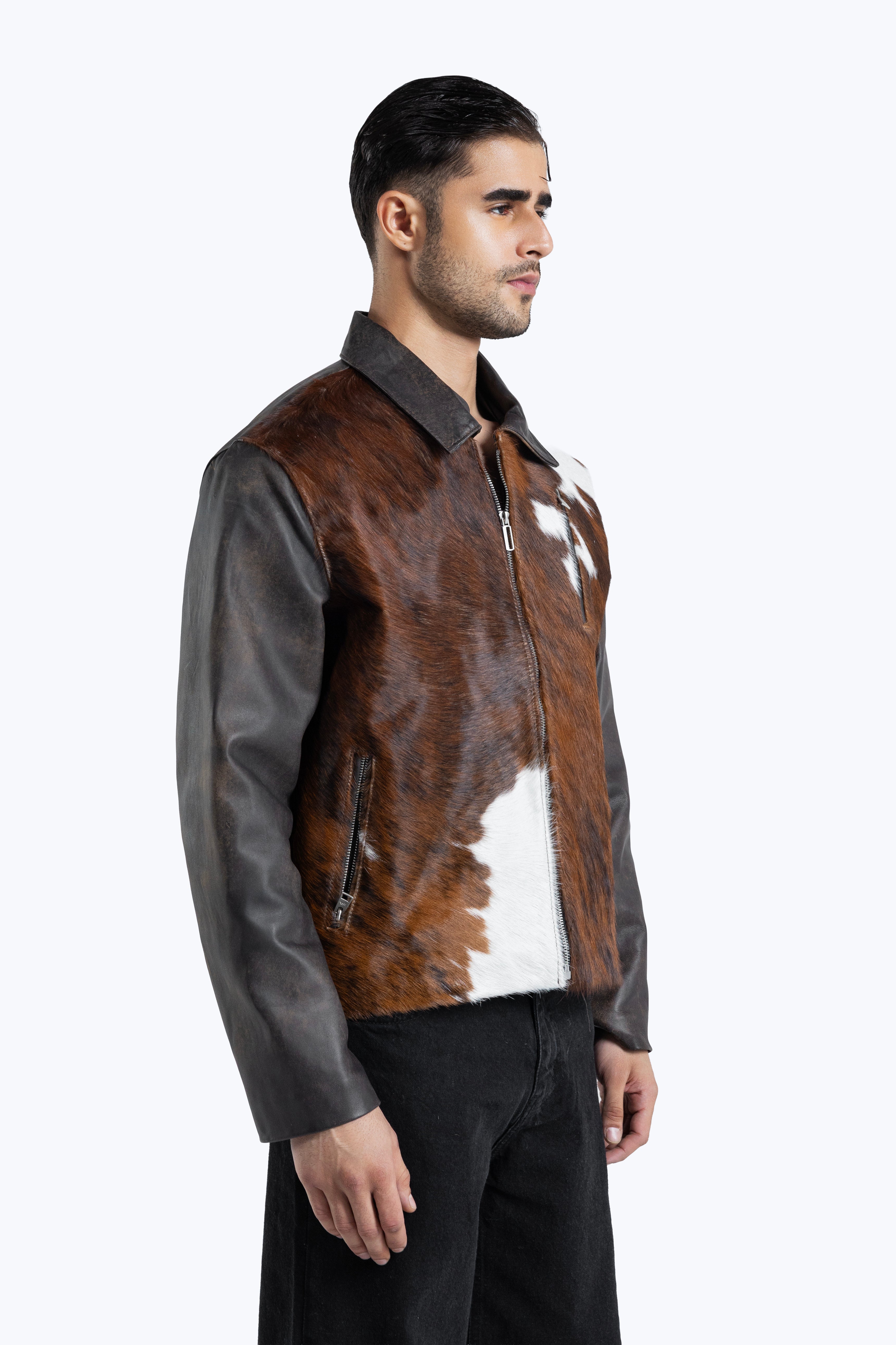 cow hide jacket