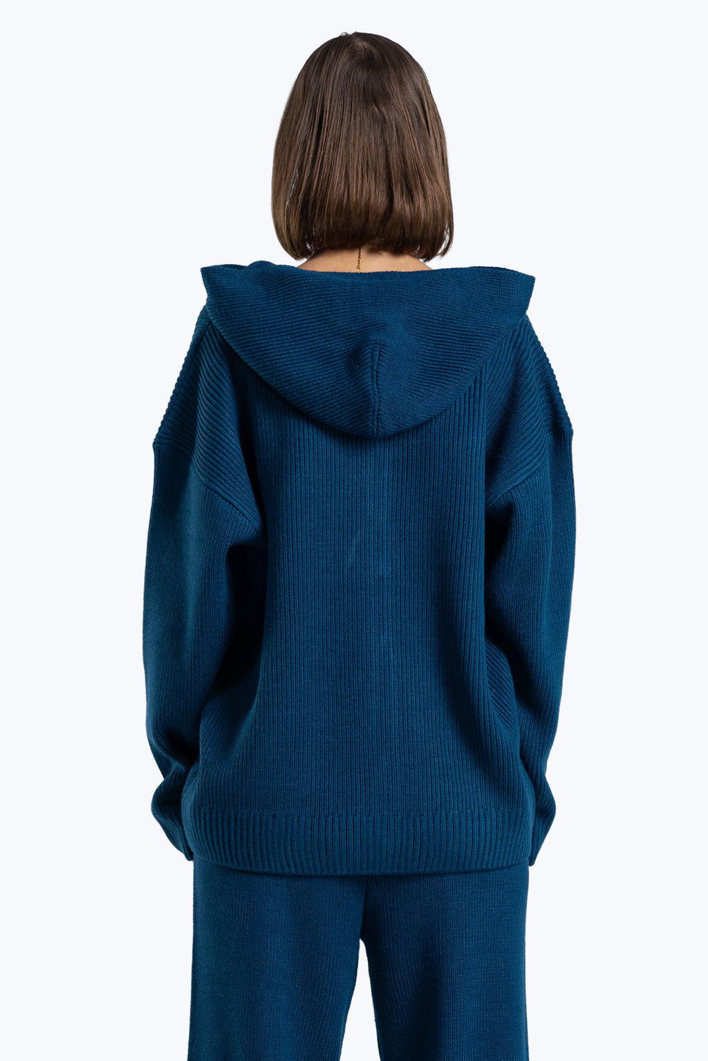 cotton - knit hoodie