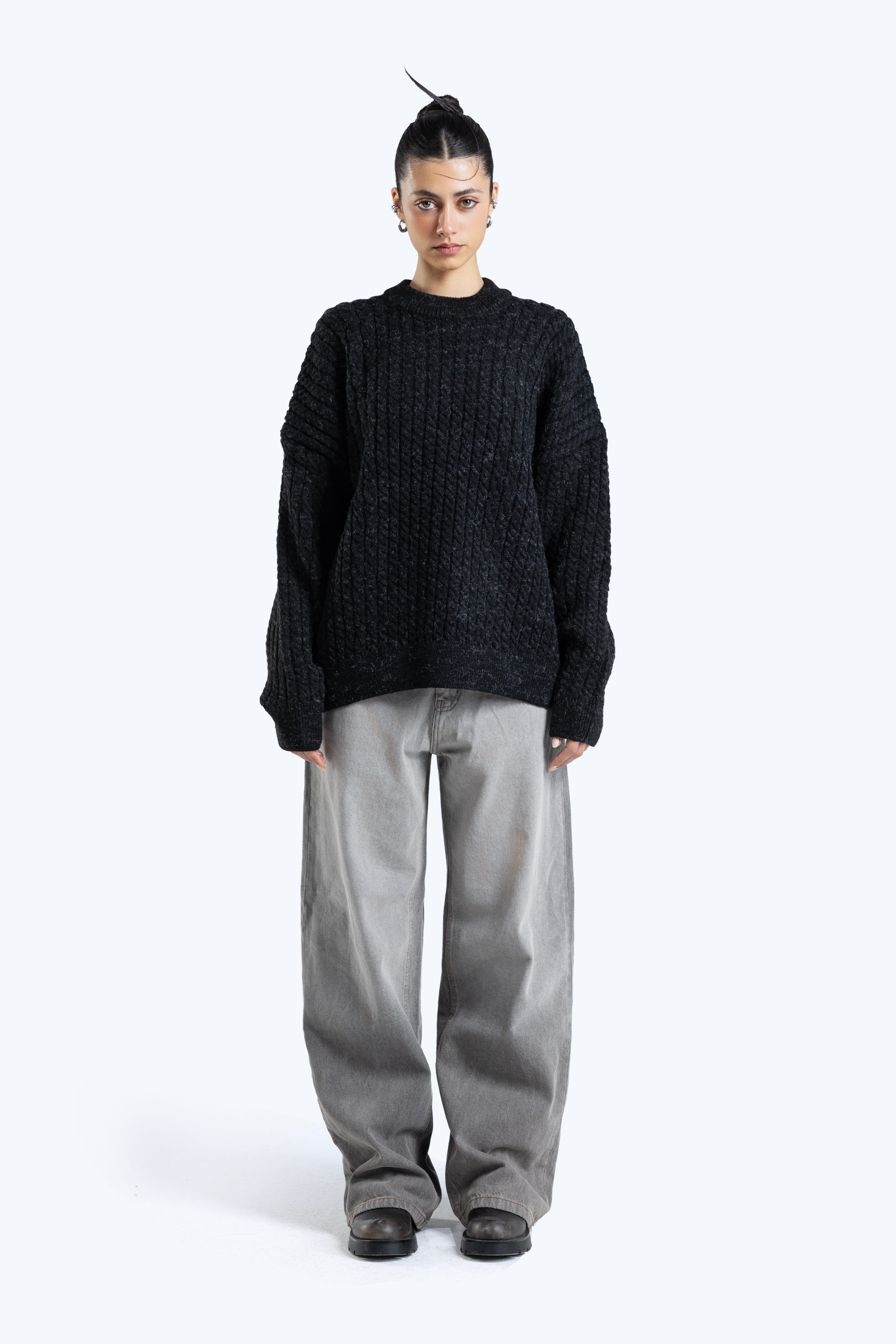 Textured boxy fit knitwear