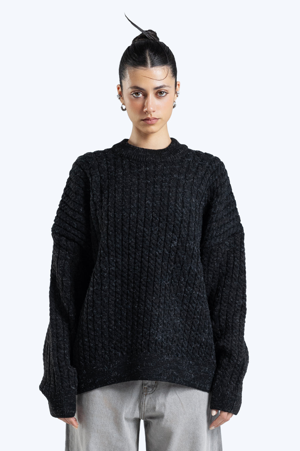Textured boxy fit knitwear
