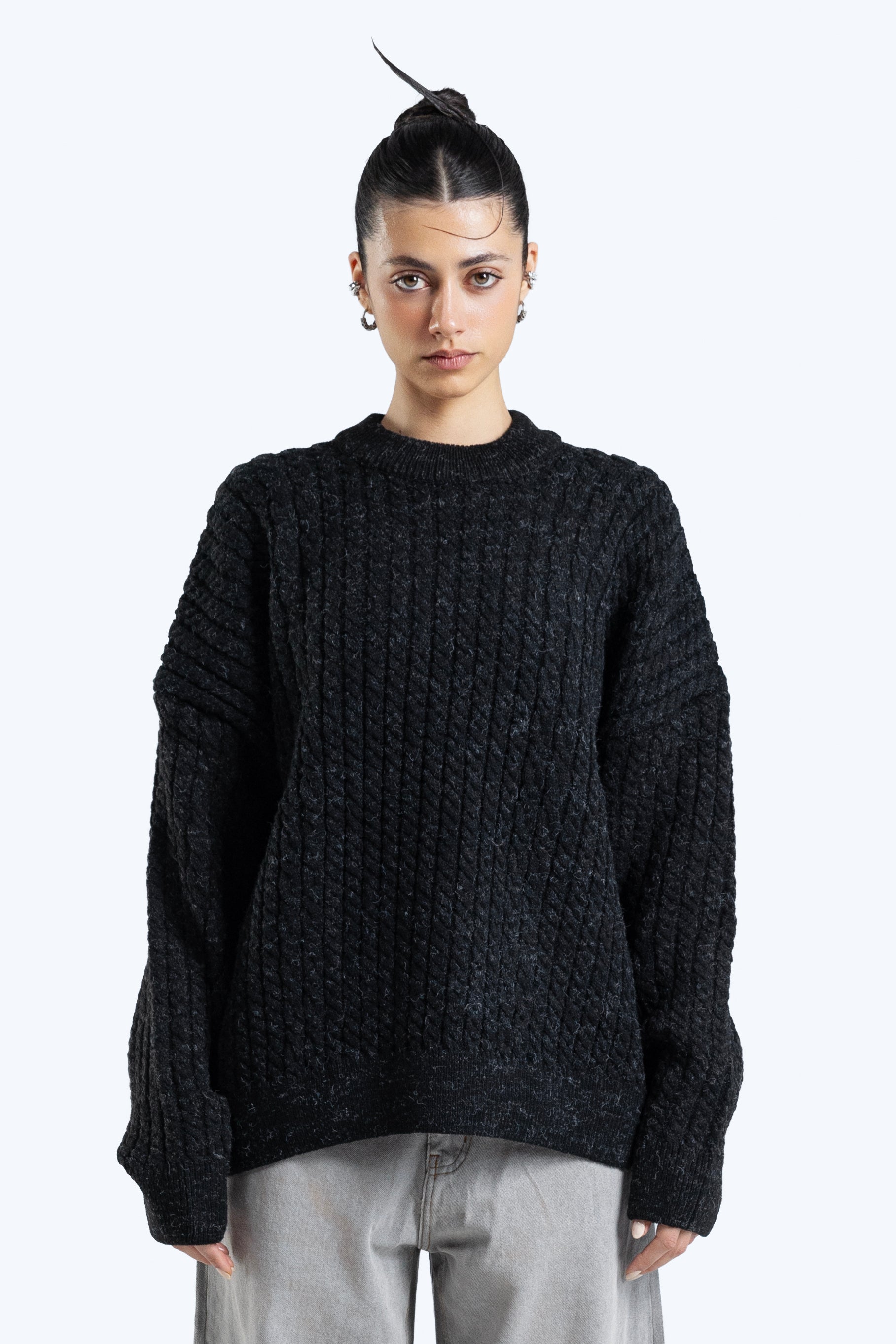 Textured boxy fit knitwear