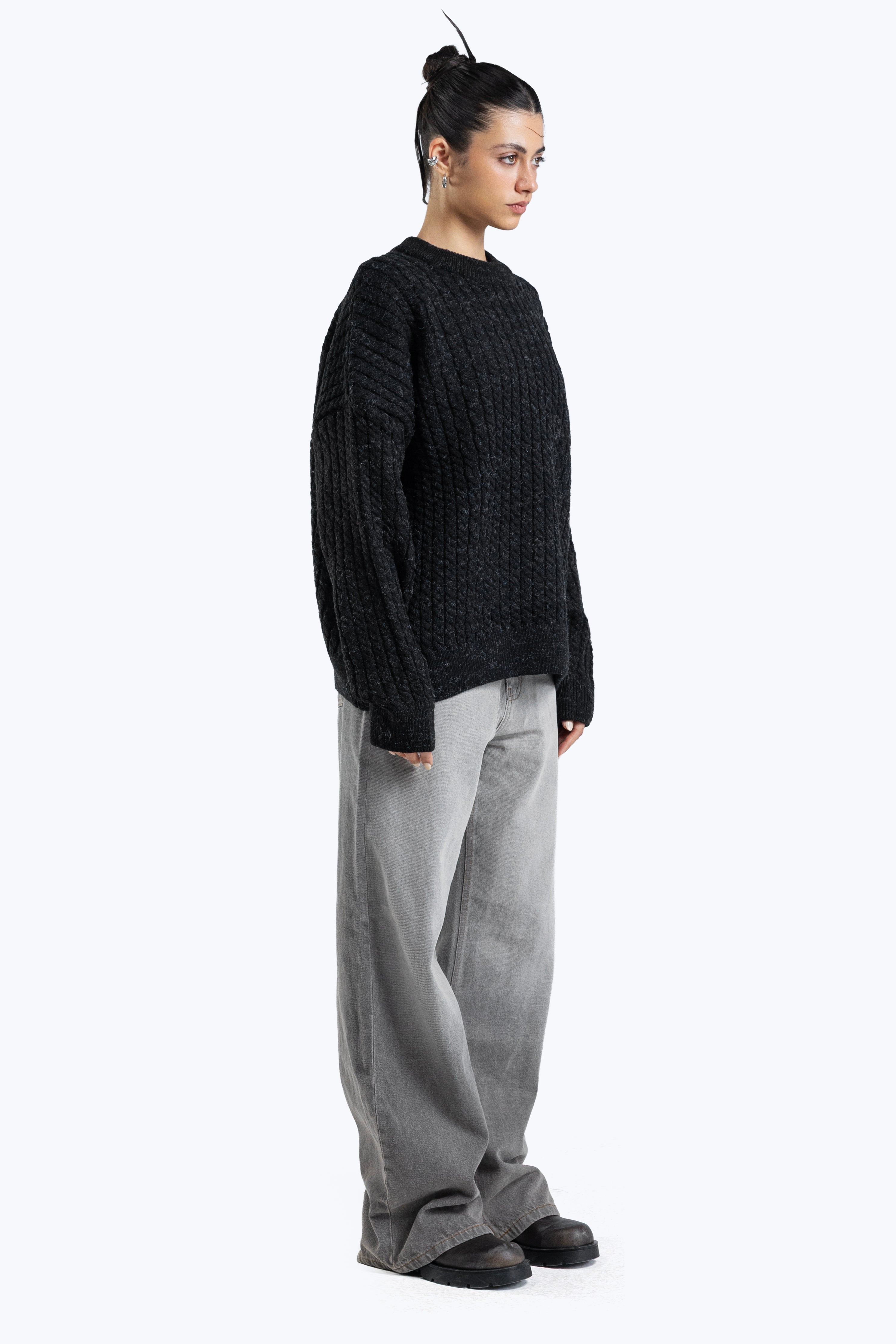 Textured boxy fit knitwear