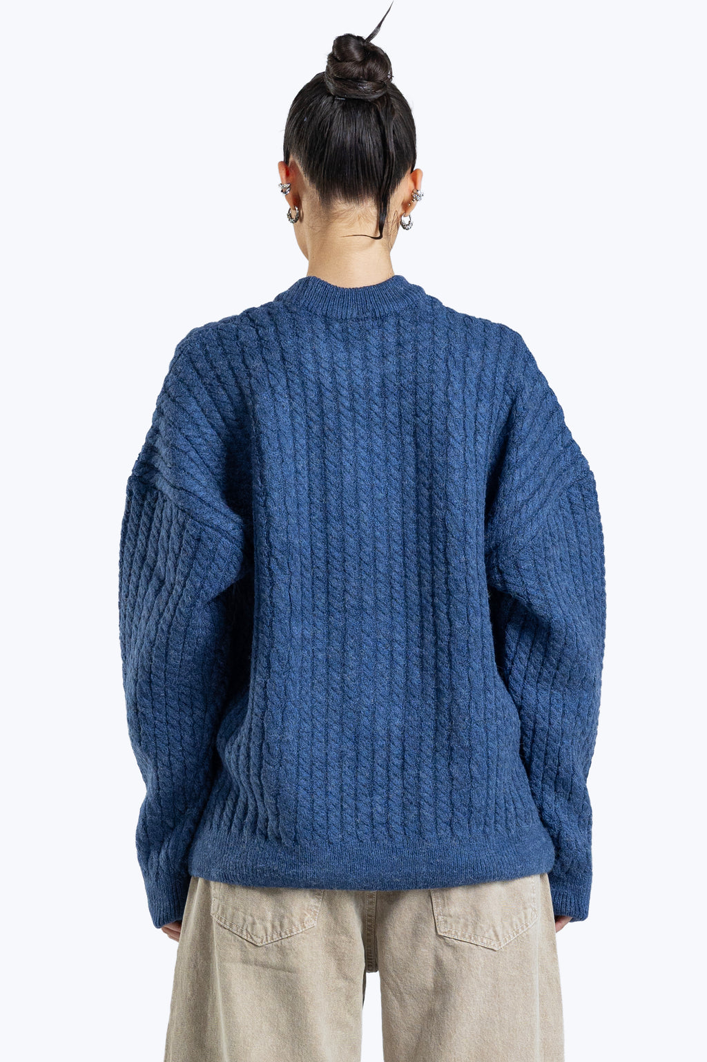 textured boxy fit knitwear
