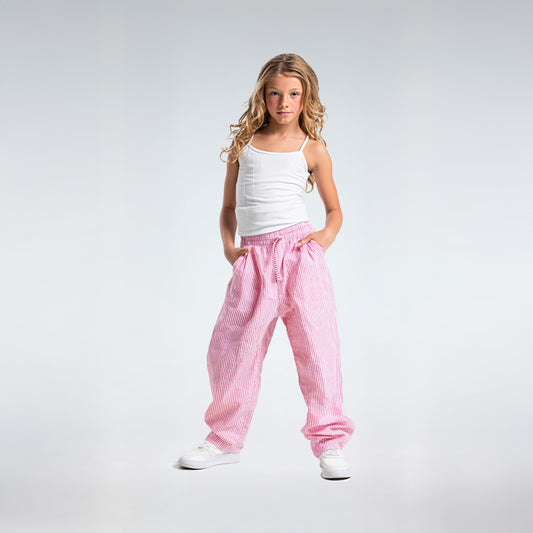 striped relaxed fit pants