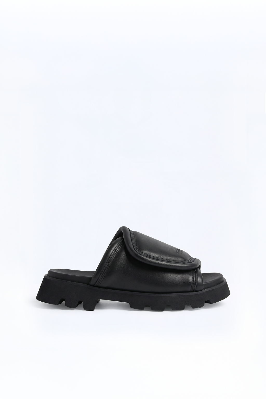 padded leather slide flip flop