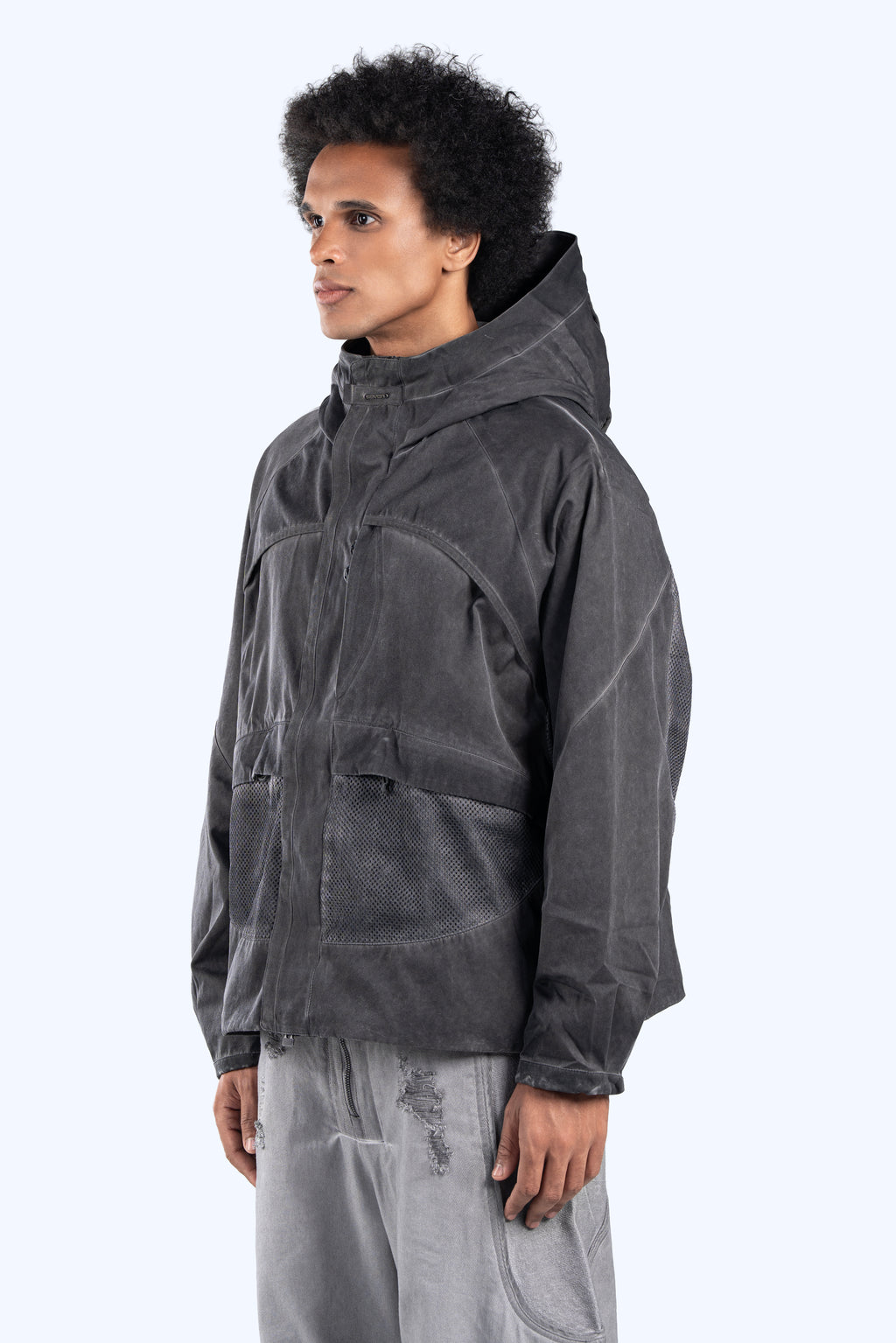 Washed Gray Technical Utility Jacket