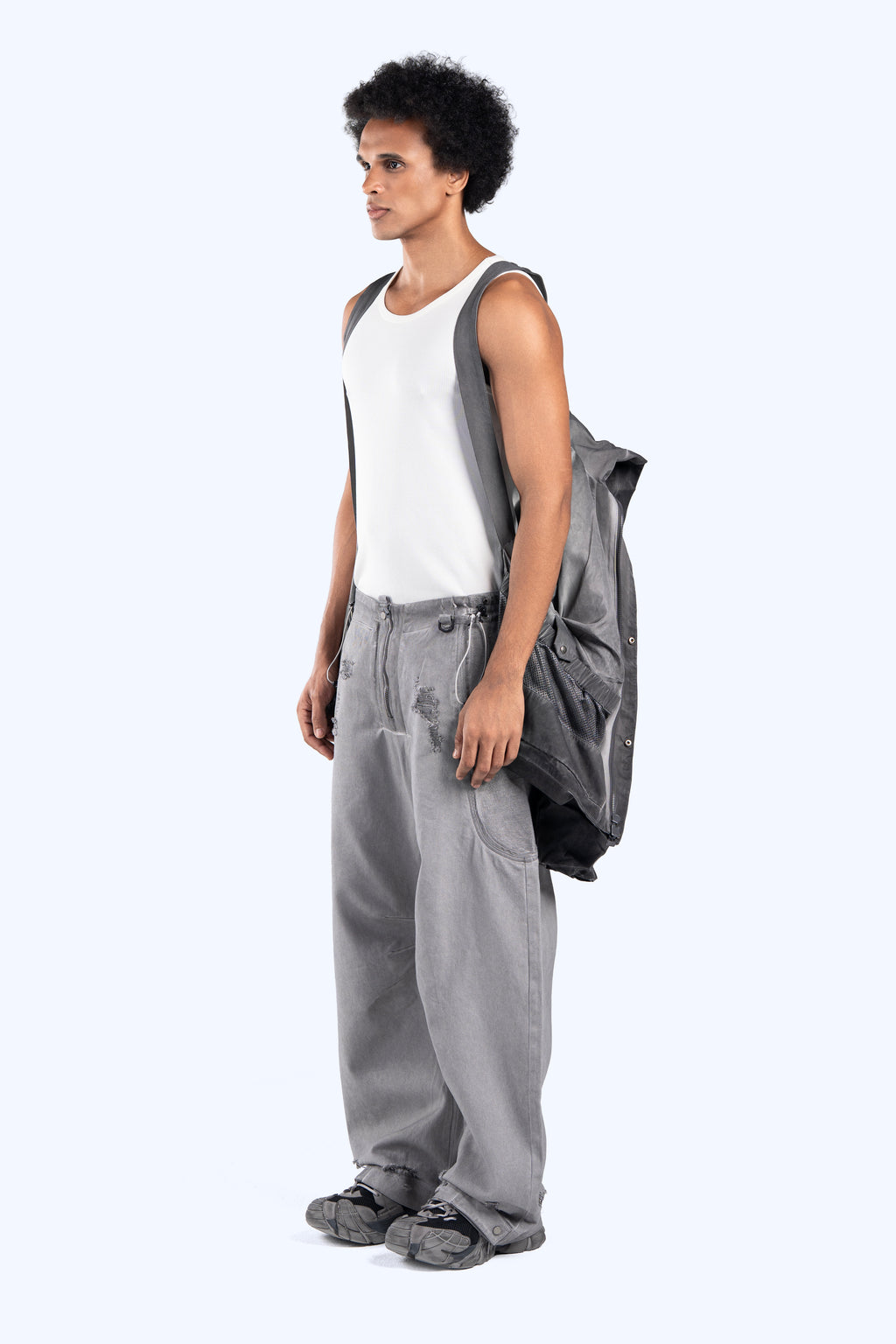 Washed Gray Technical Utility Jacket