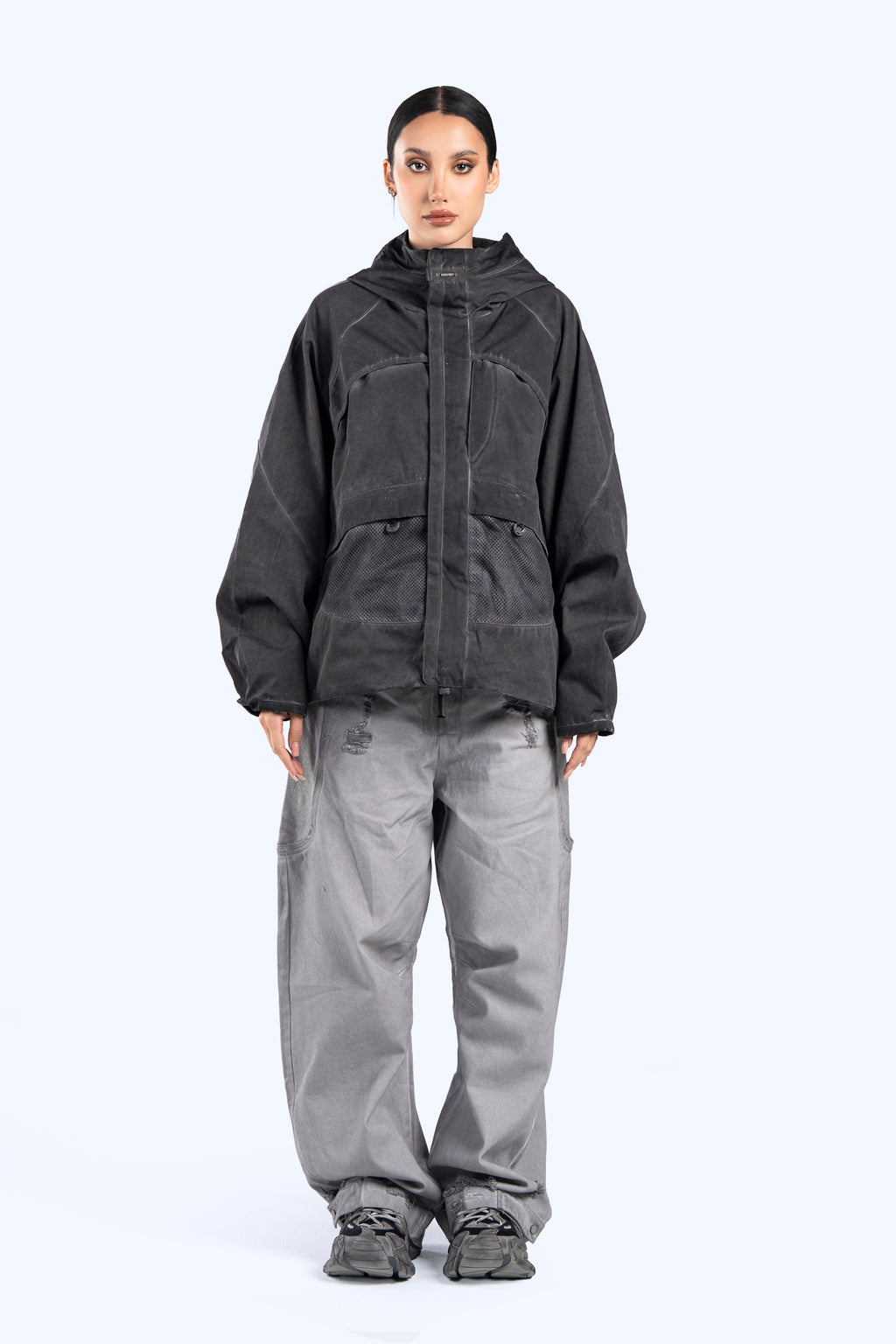 Washed green Technical Utility Jacket