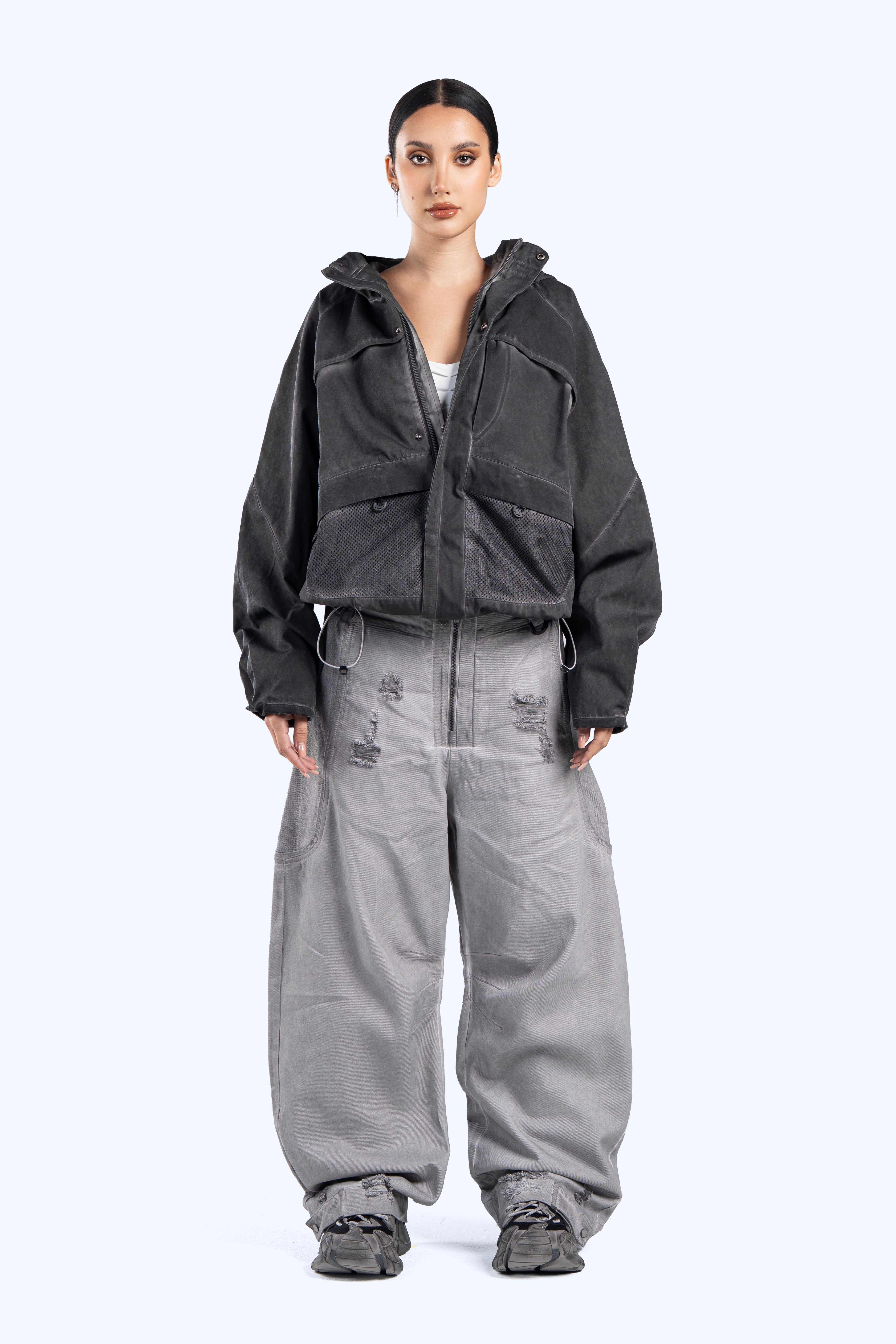 Washed green Technical Utility Jacket