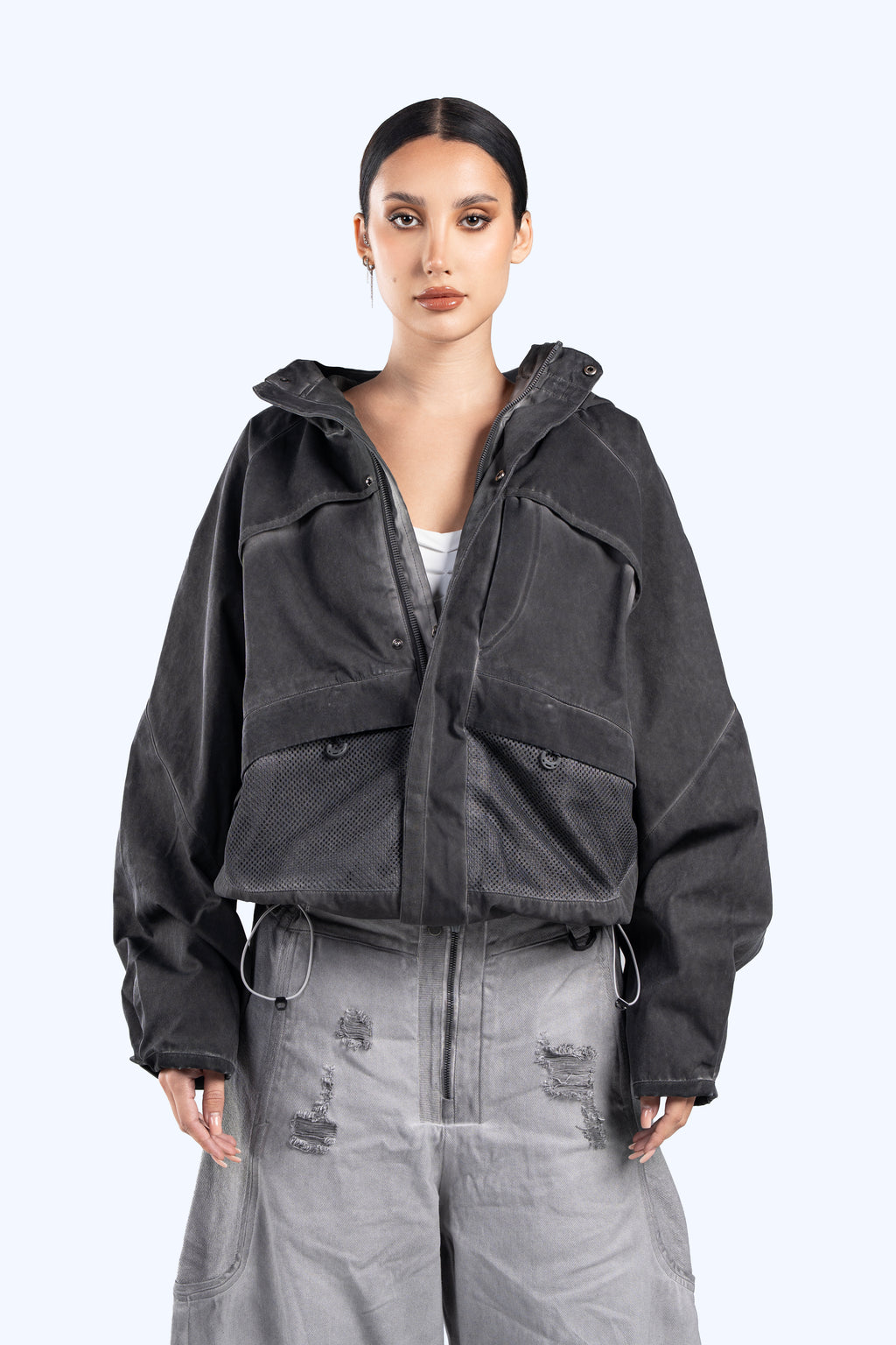 Washed green Technical Utility Jacket