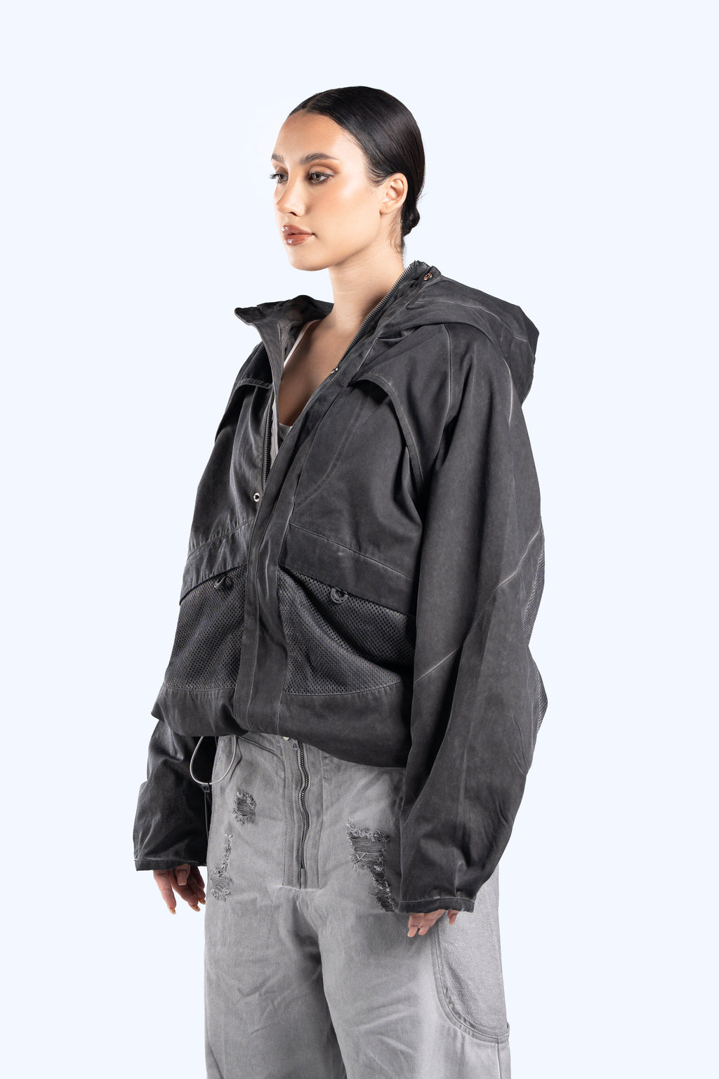 Washed green Technical Utility Jacket