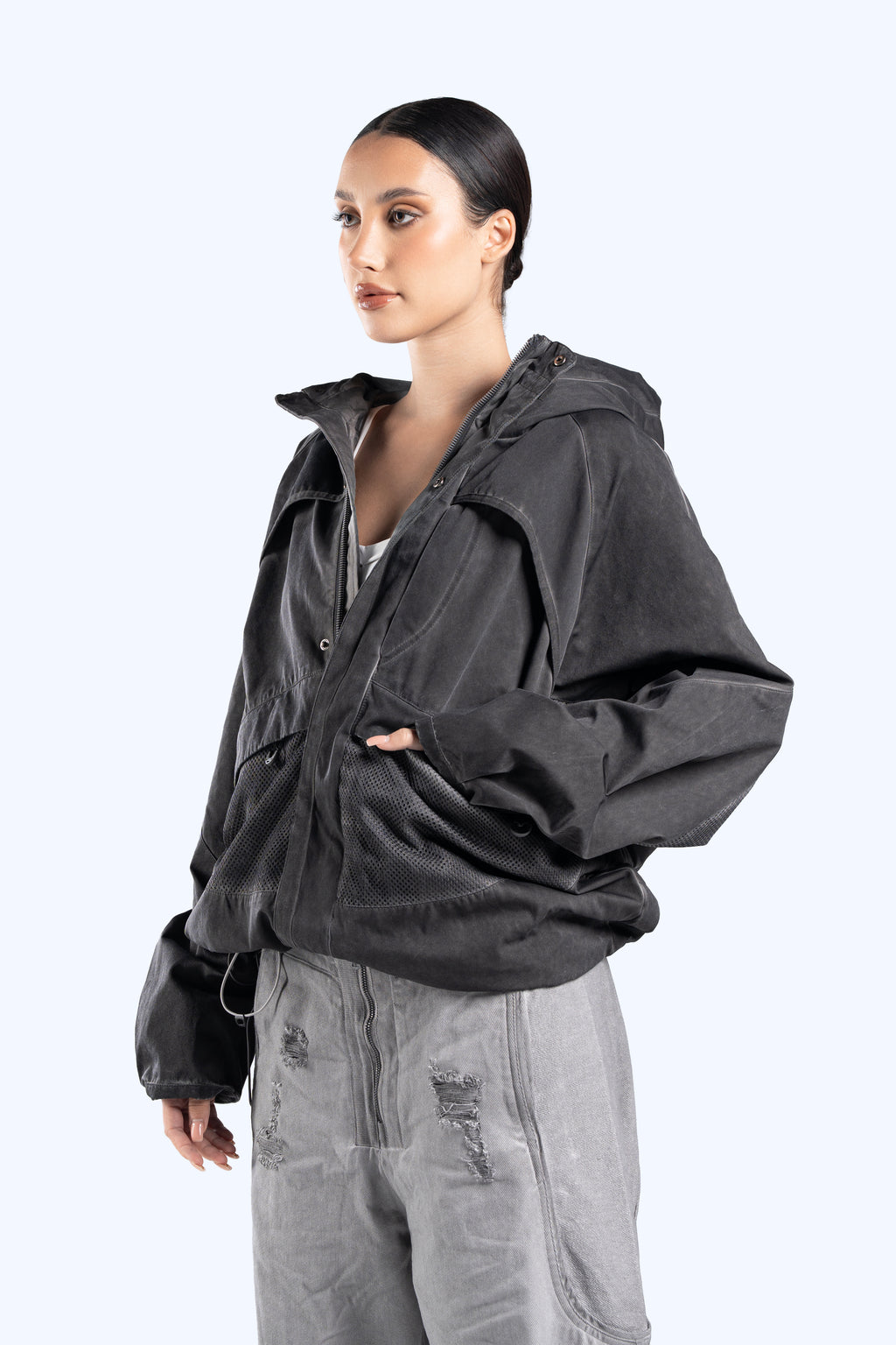 Washed green Technical Utility Jacket