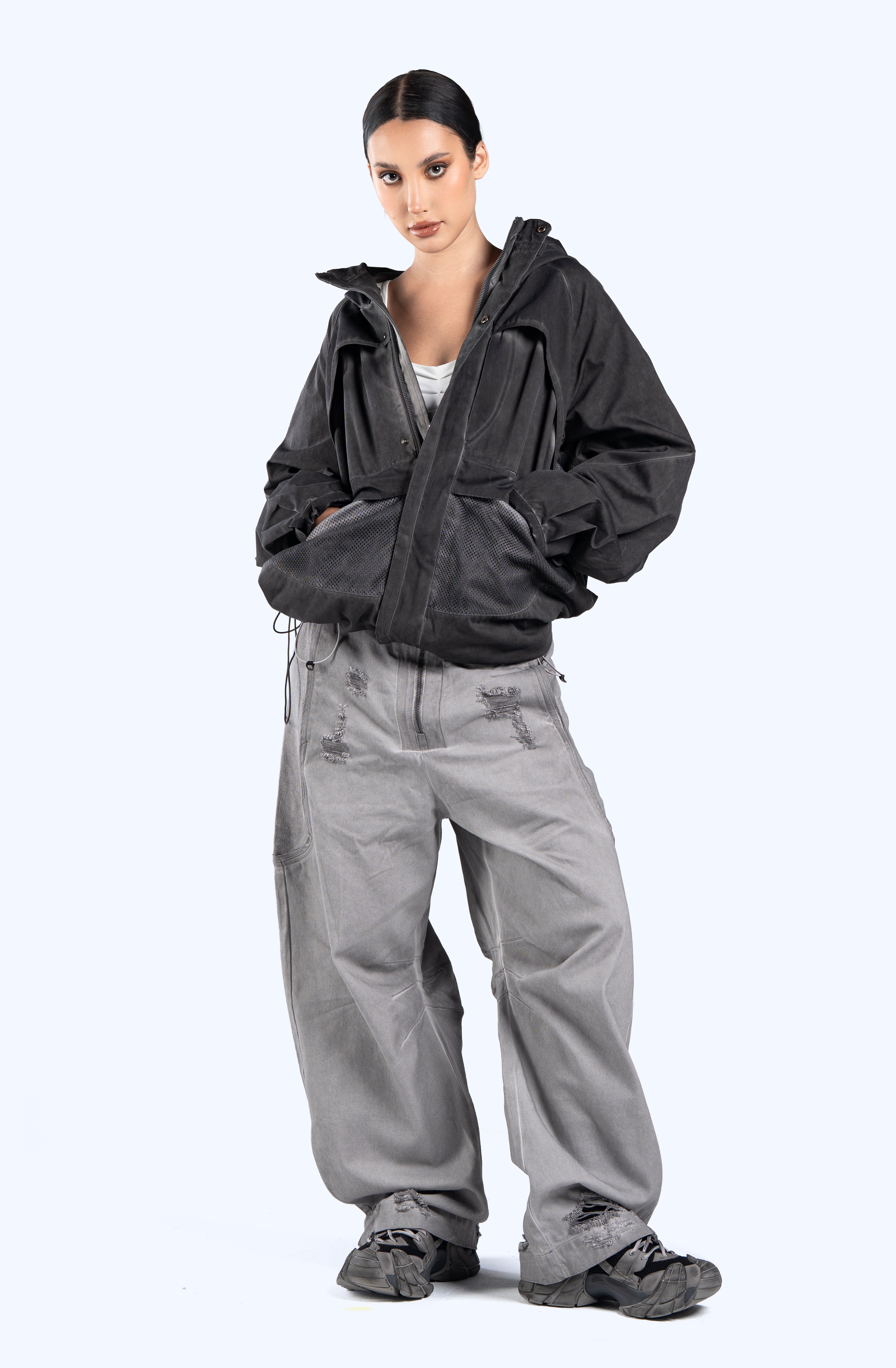 Washed green Technical Utility Jacket