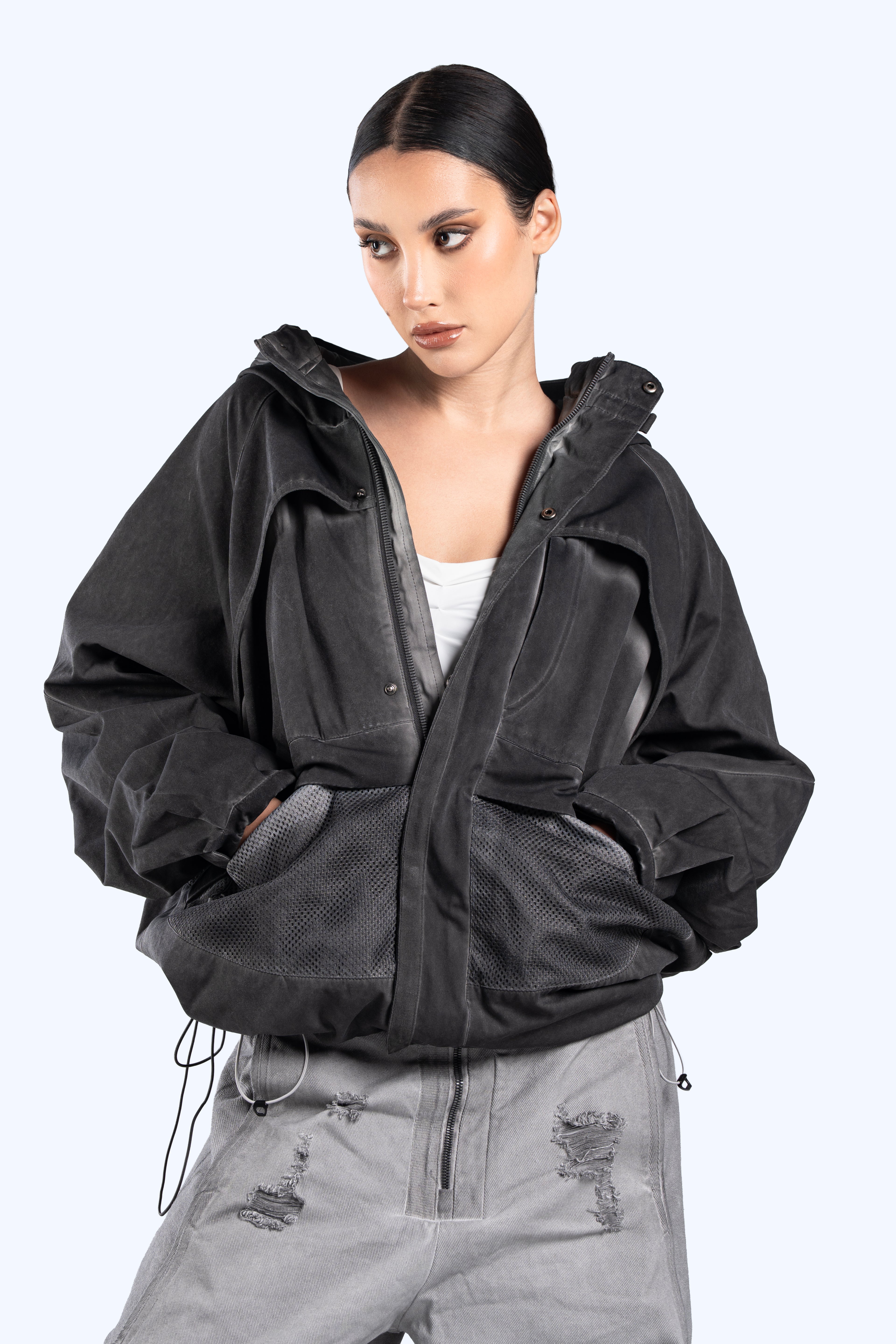 Washed green Technical Utility Jacket