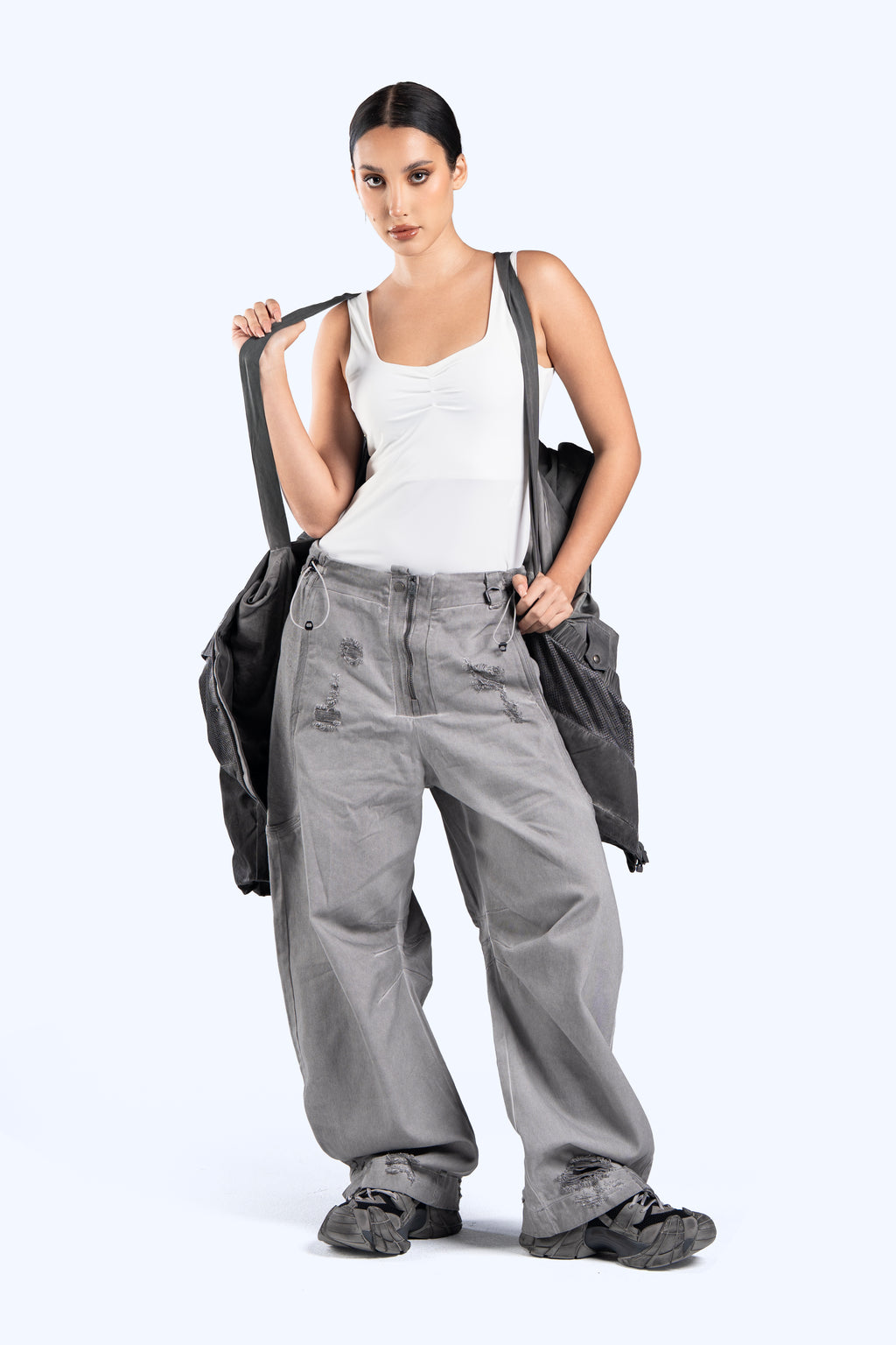 Washed green Technical Utility Jacket