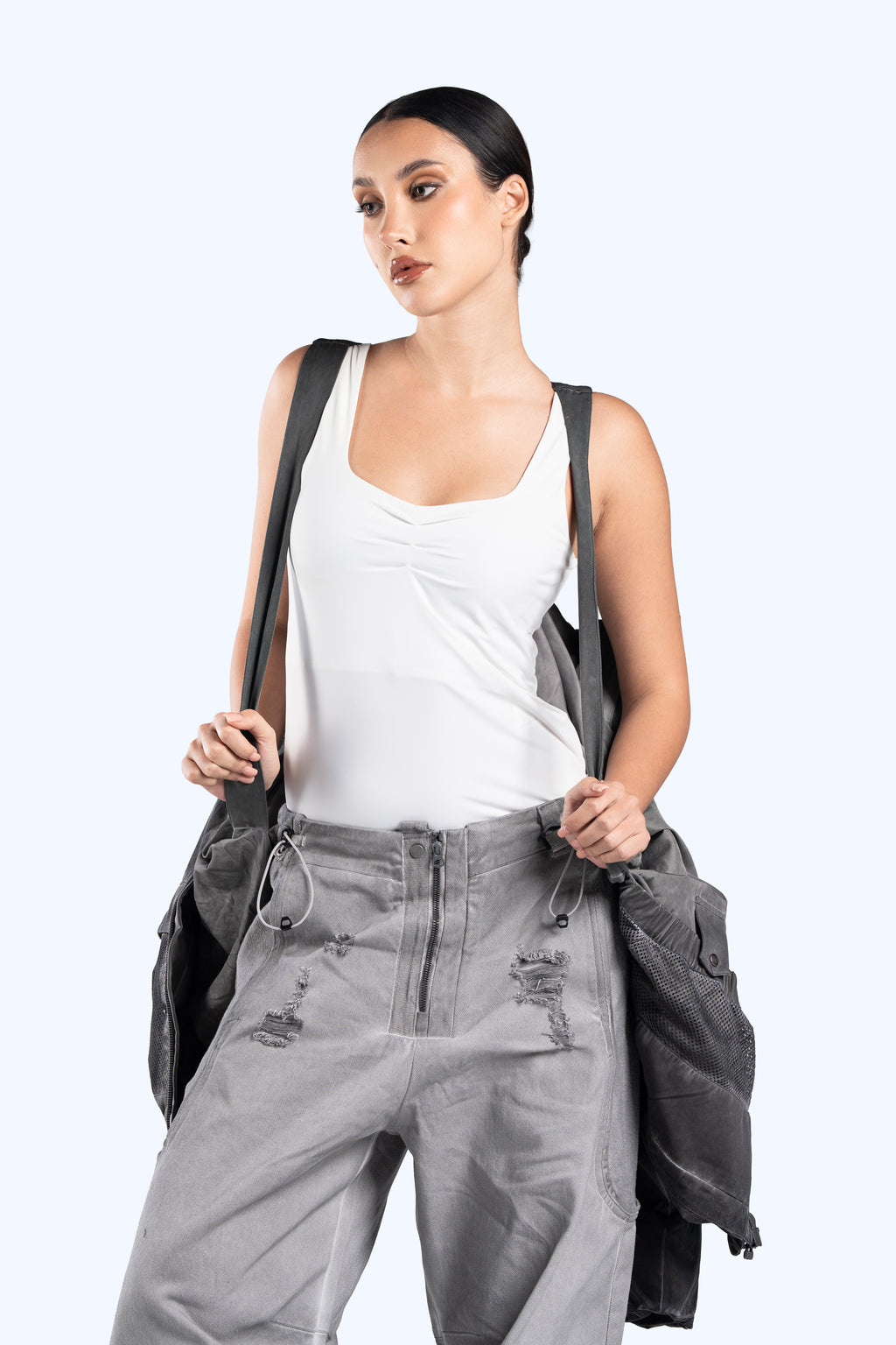 Washed green Technical Utility Jacket