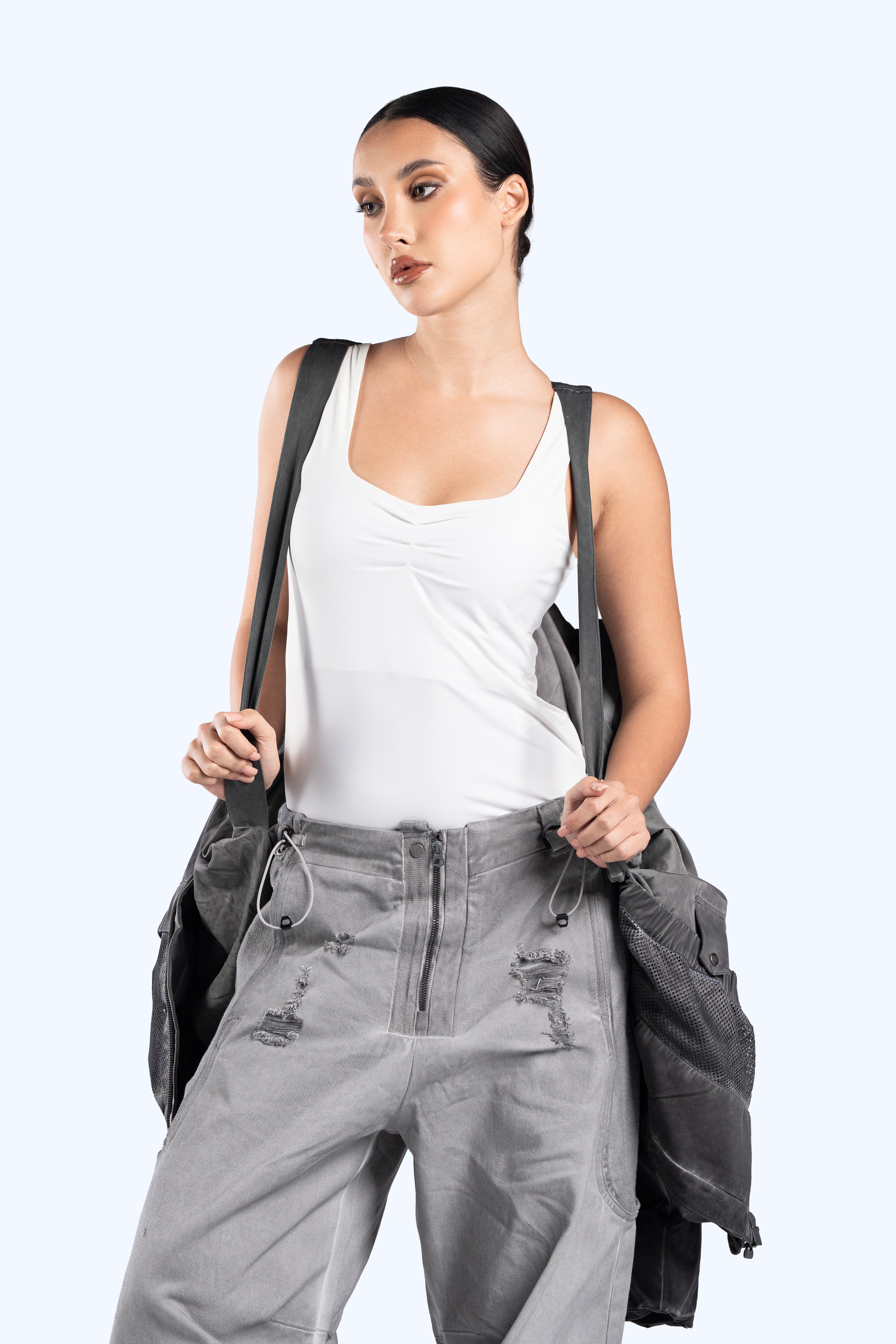 Washed green Technical Utility Jacket