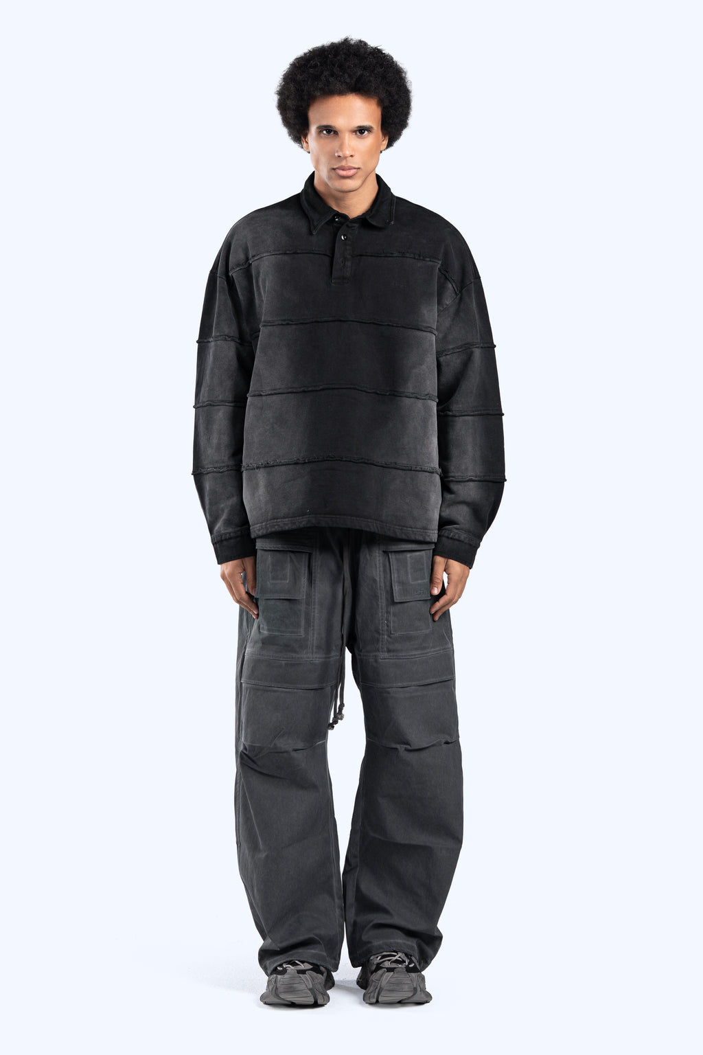 collar polo sweatshirt