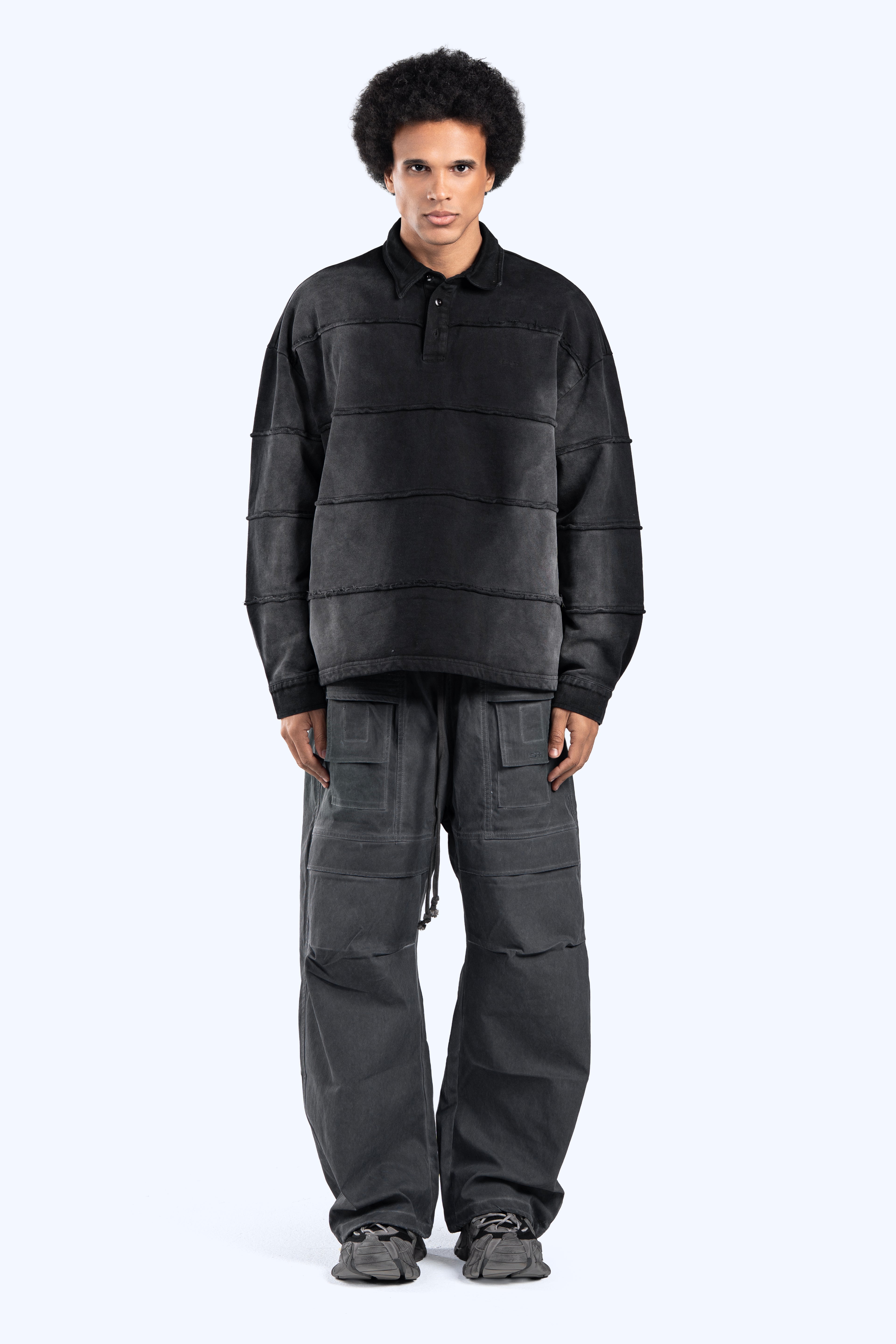 collar polo sweatshirt