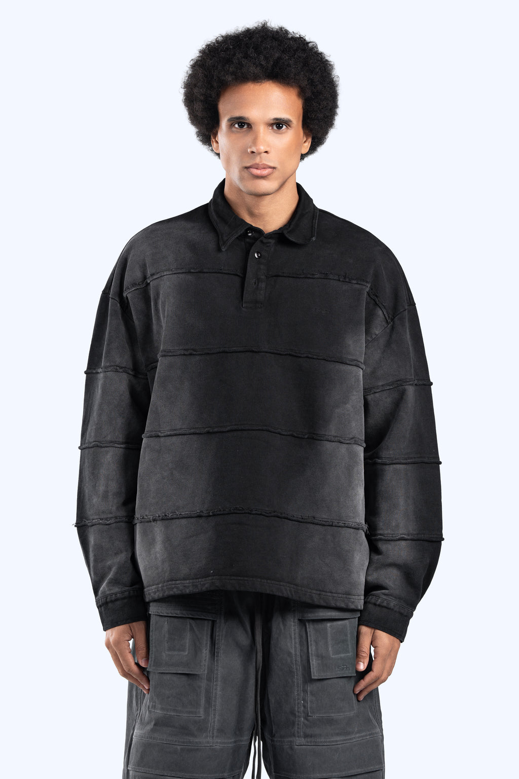 collar polo sweatshirt