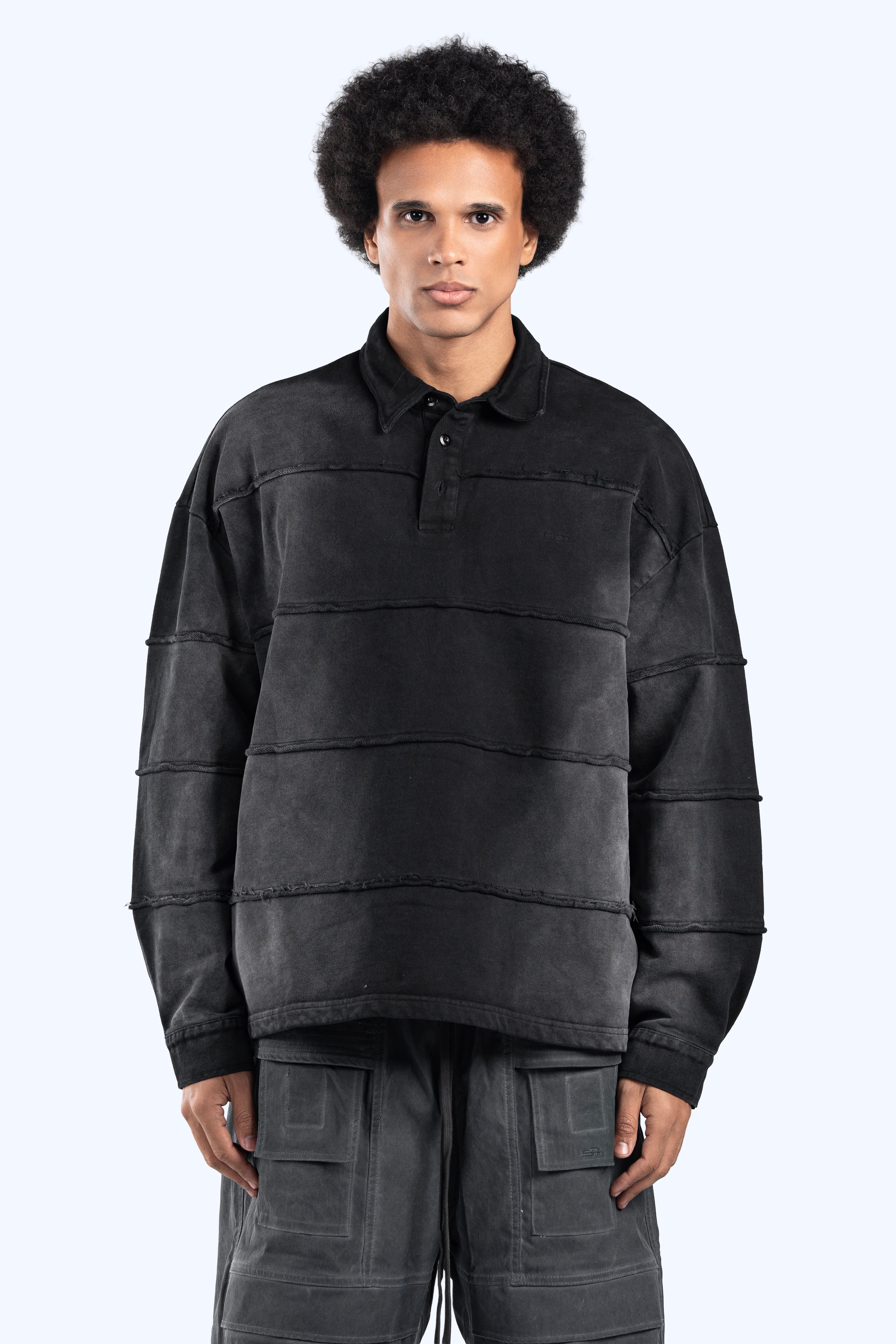 collar polo sweatshirt