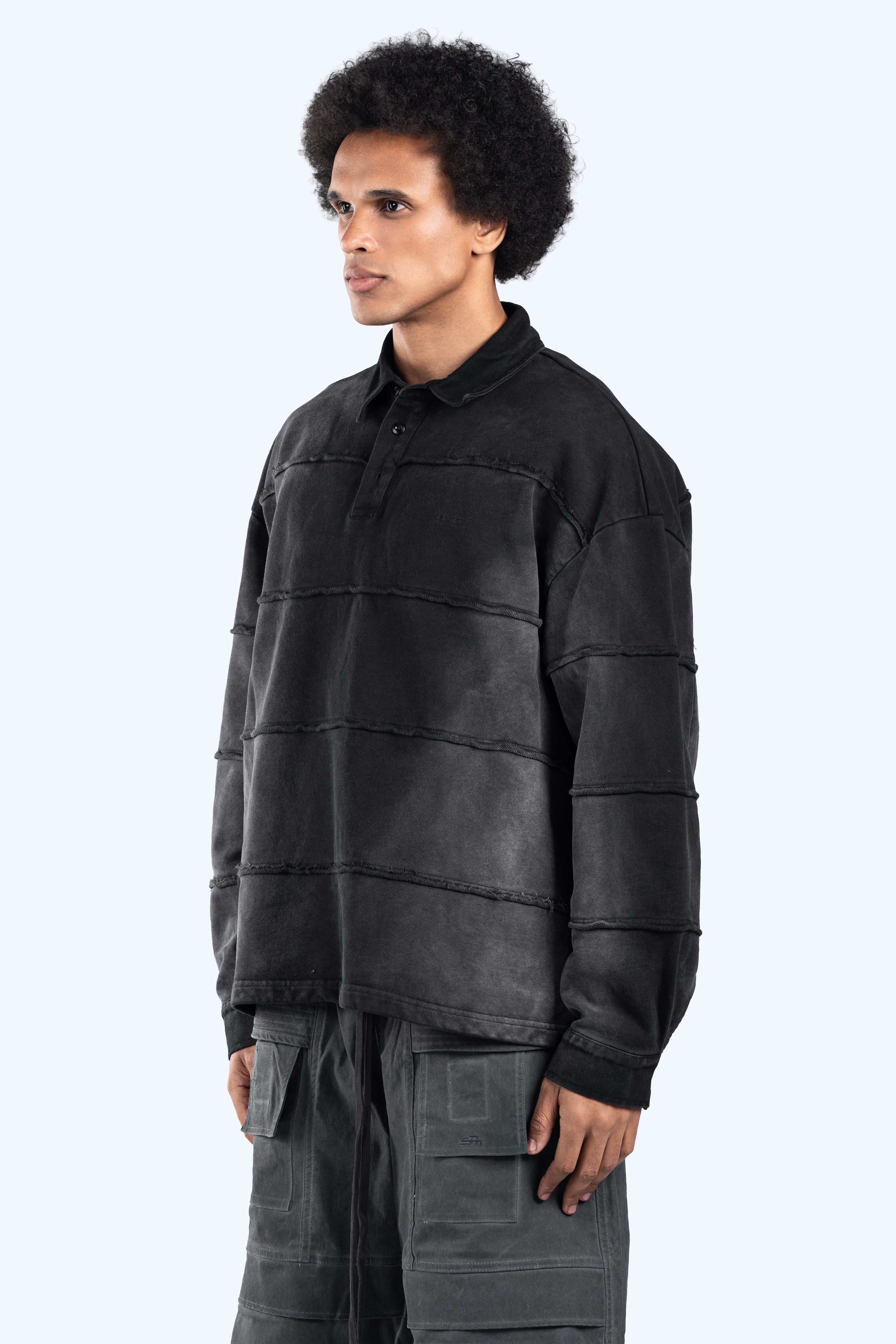 collar polo sweatshirt