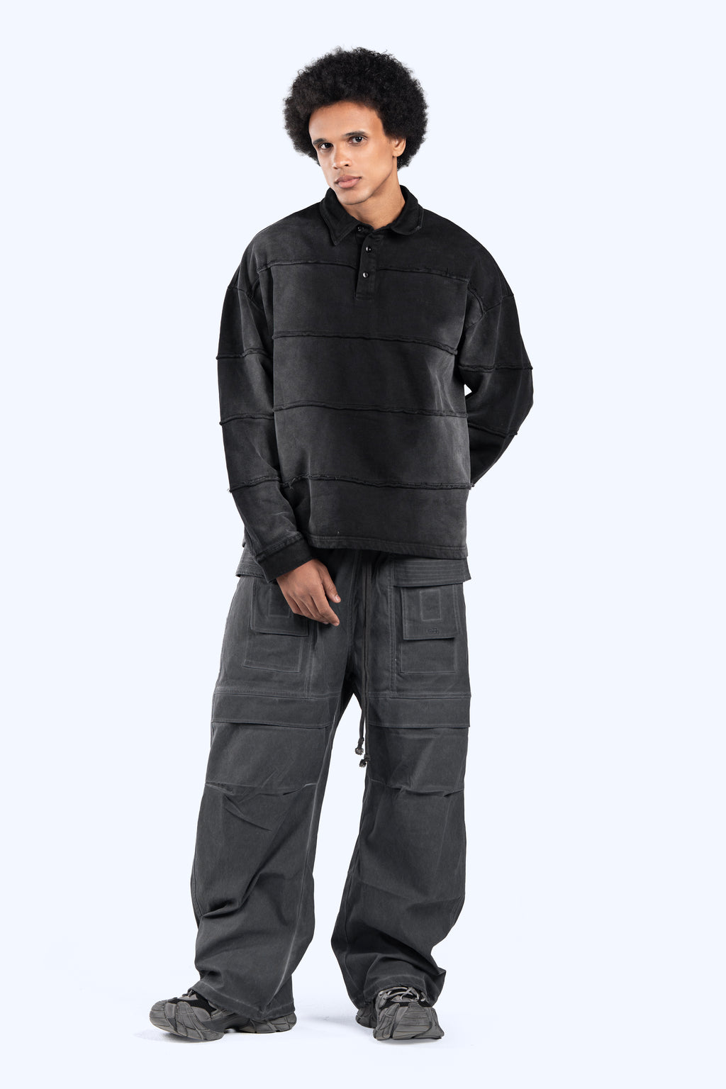 collar polo sweatshirt