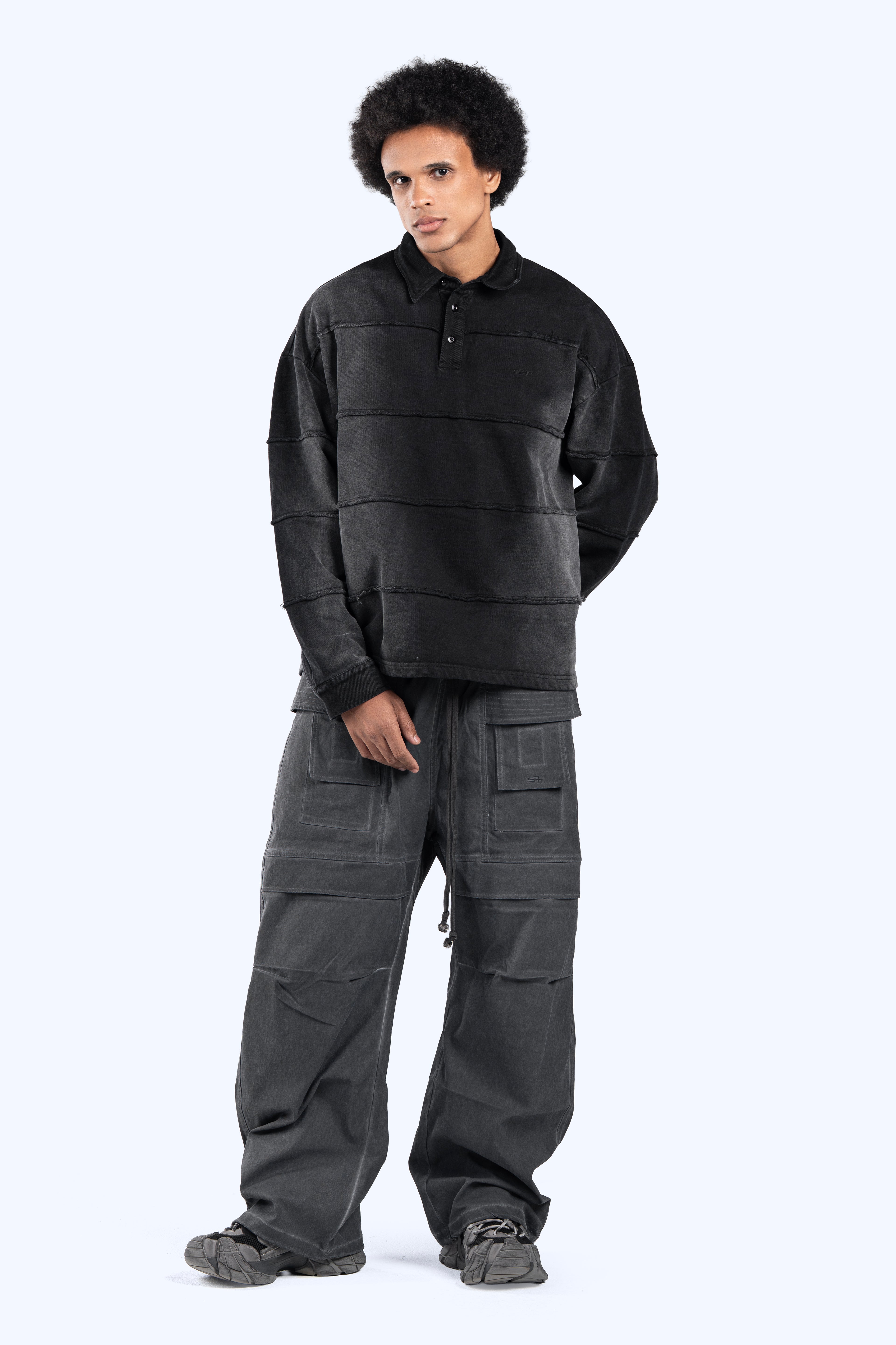 collar polo sweatshirt