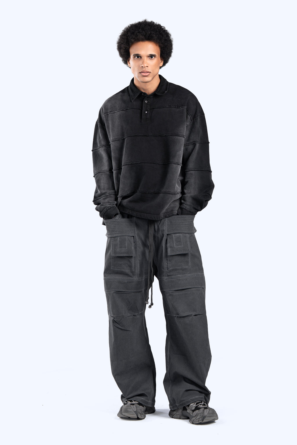 collar polo sweatshirt