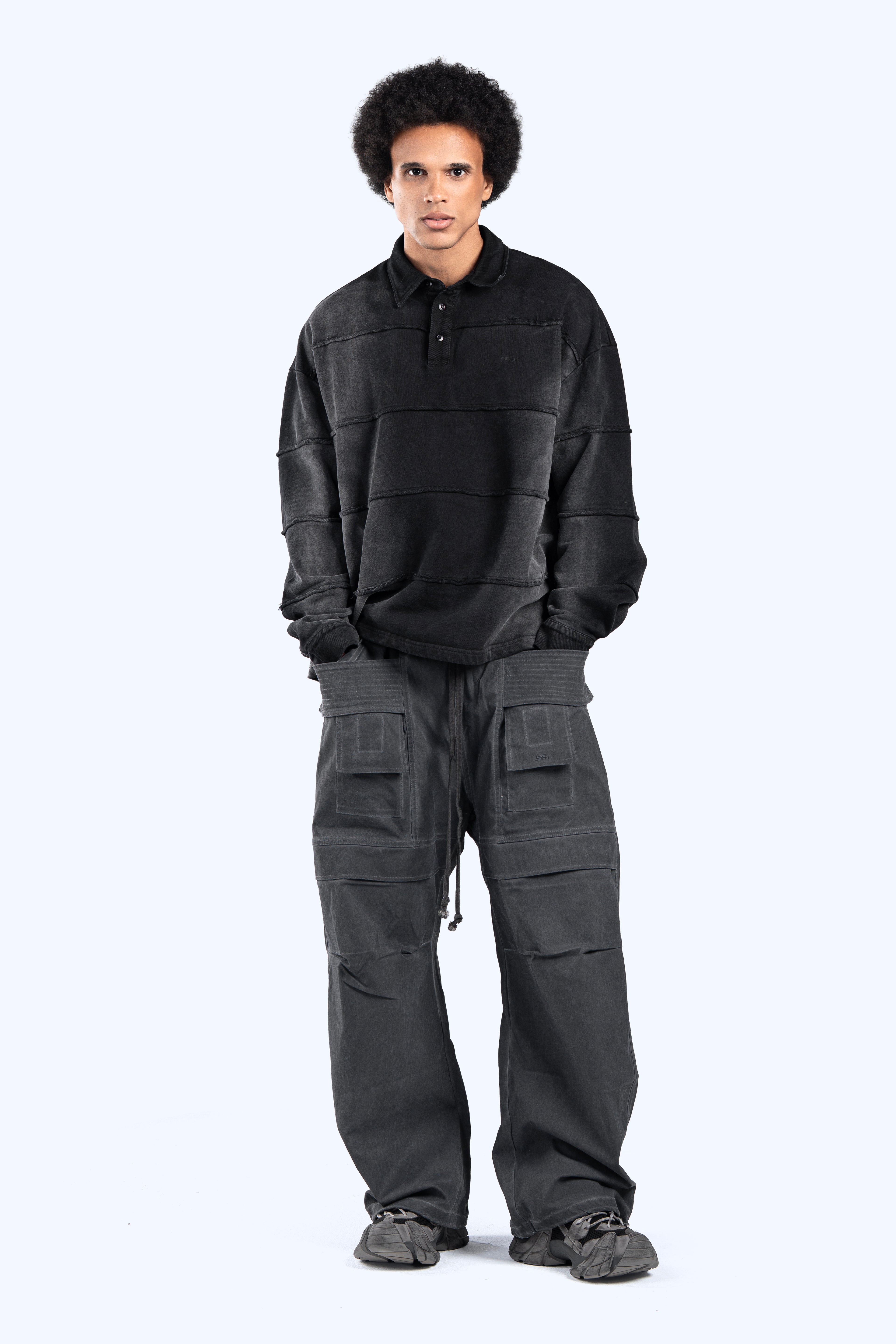 collar polo sweatshirt