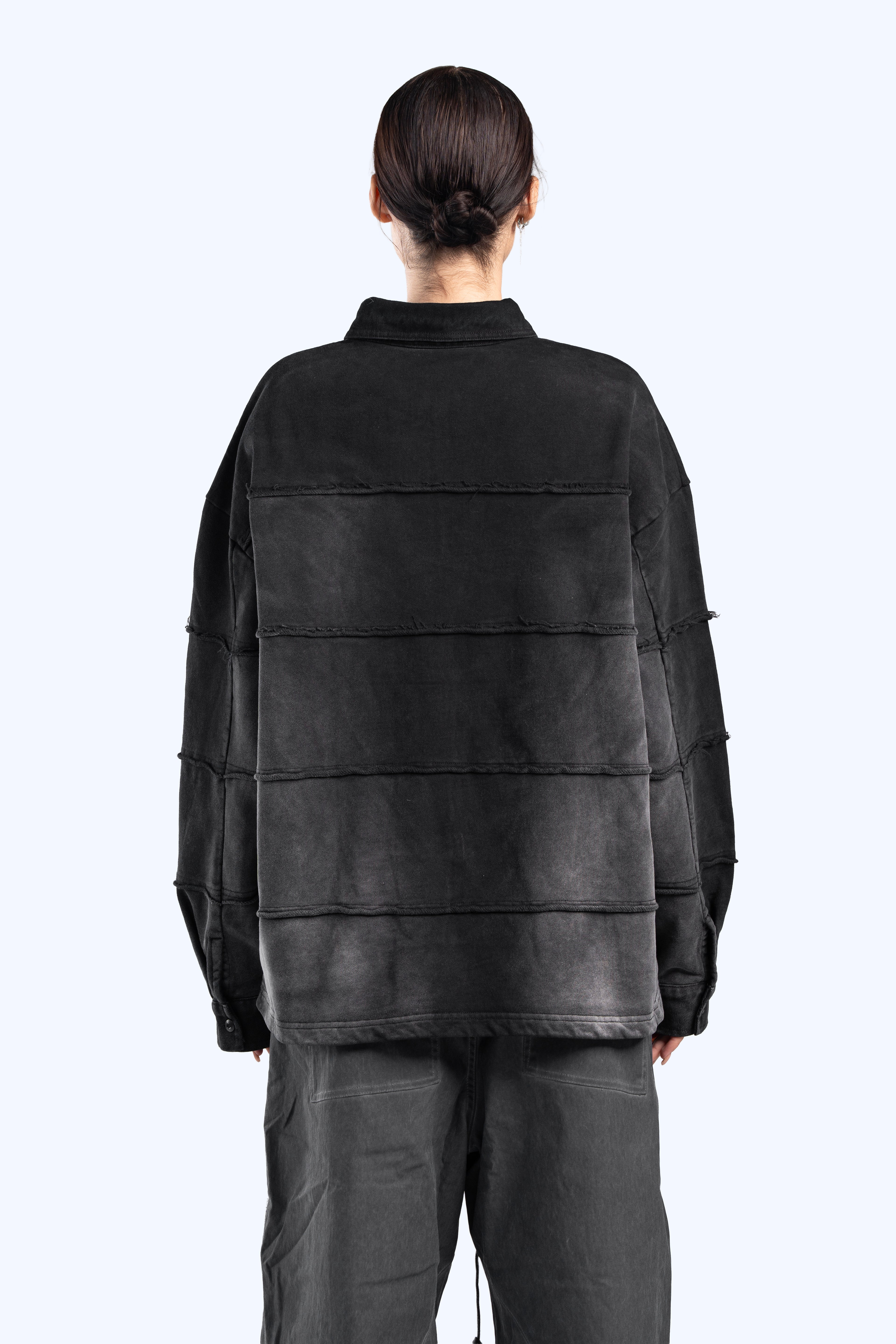 collar polo sweatshirt