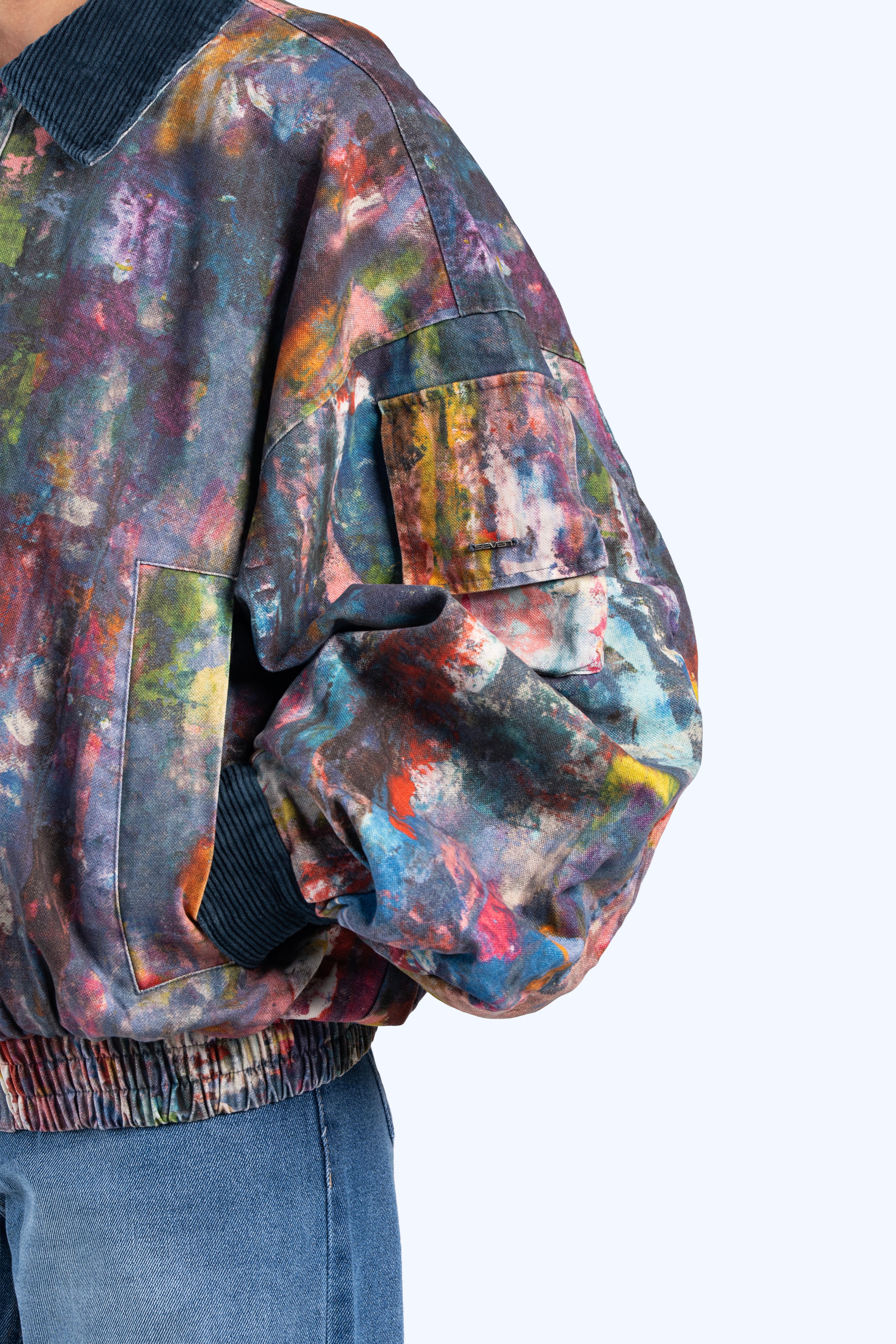 cropped fit denim jacket