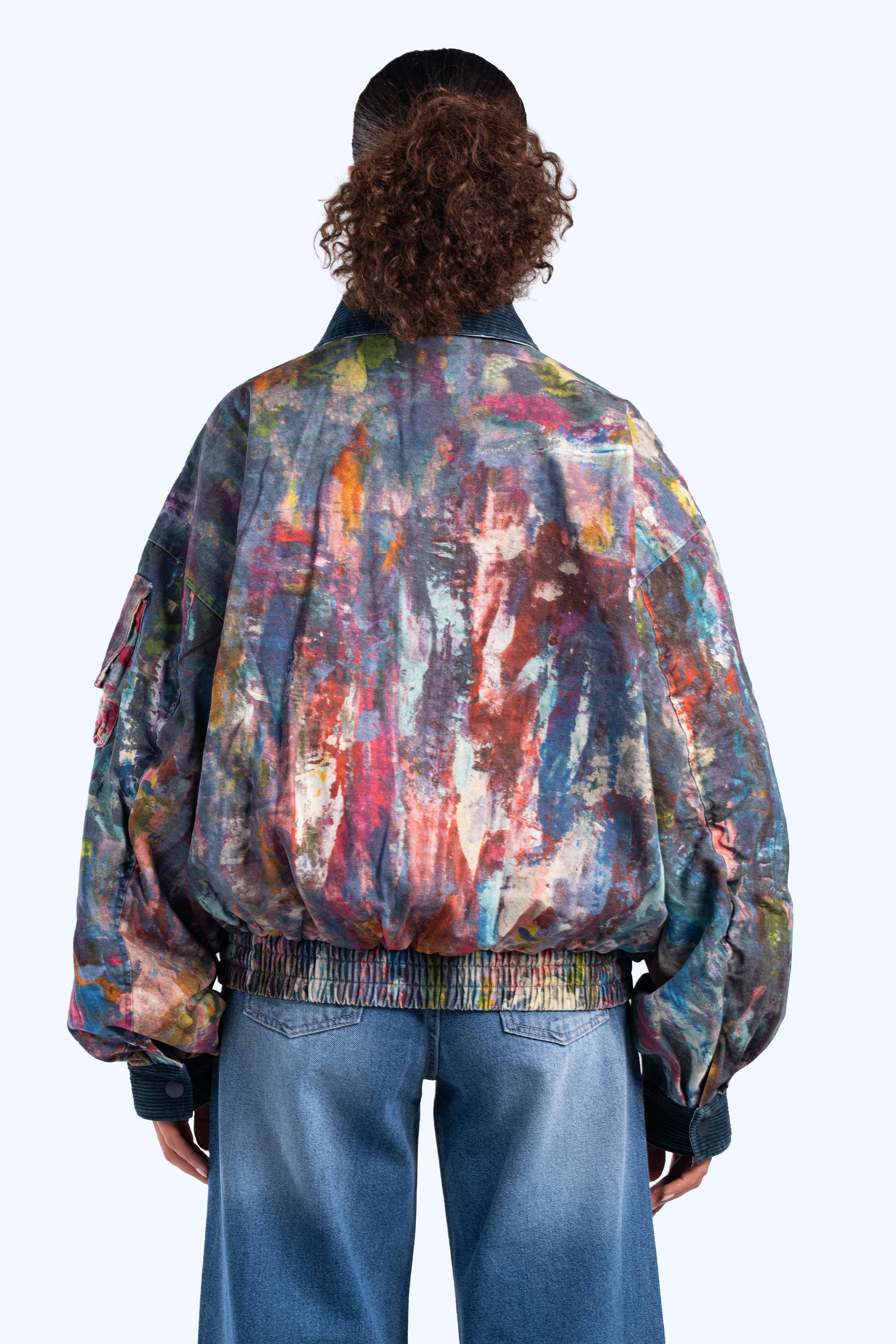 cropped fit denim jacket