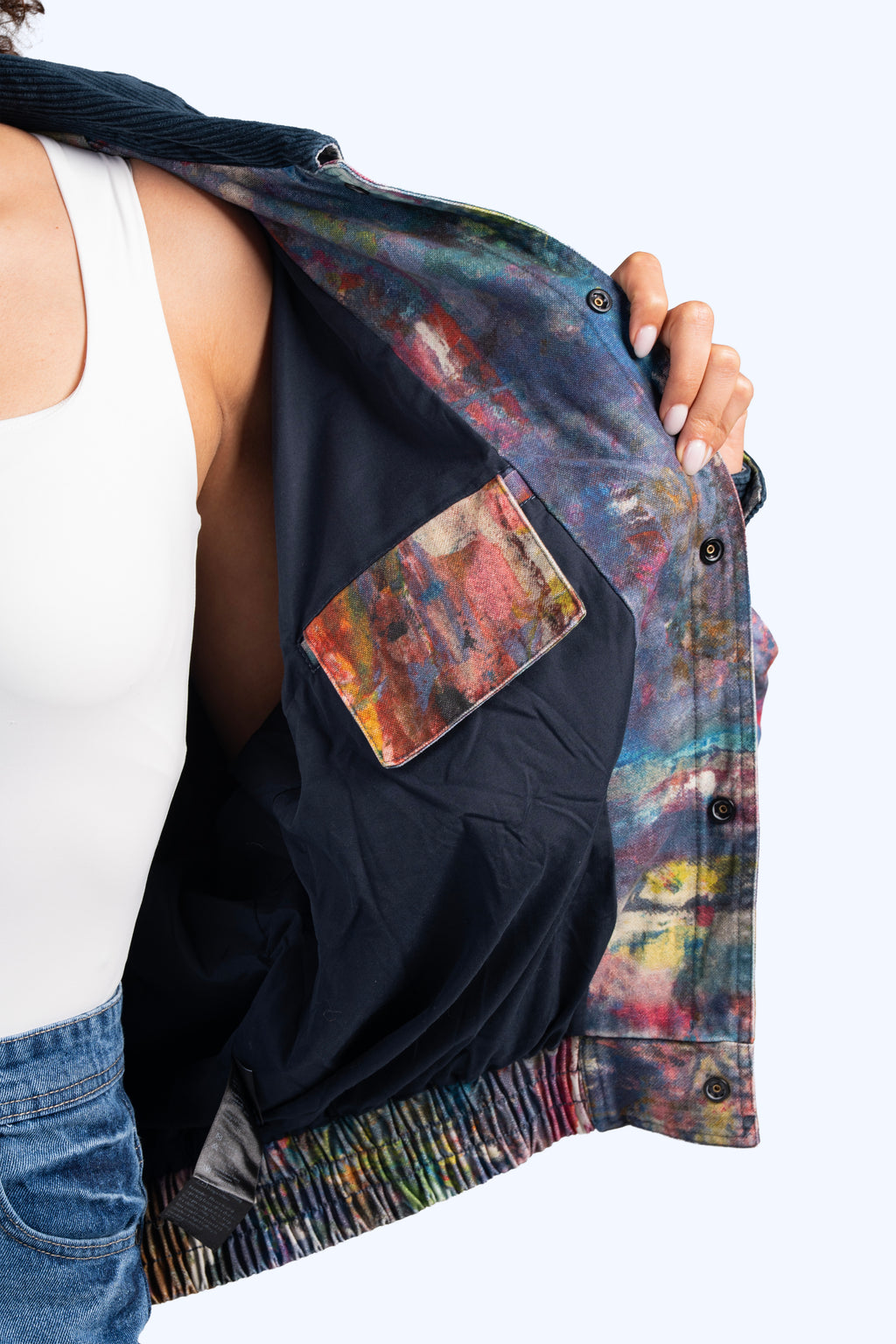 cropped fit denim jacket