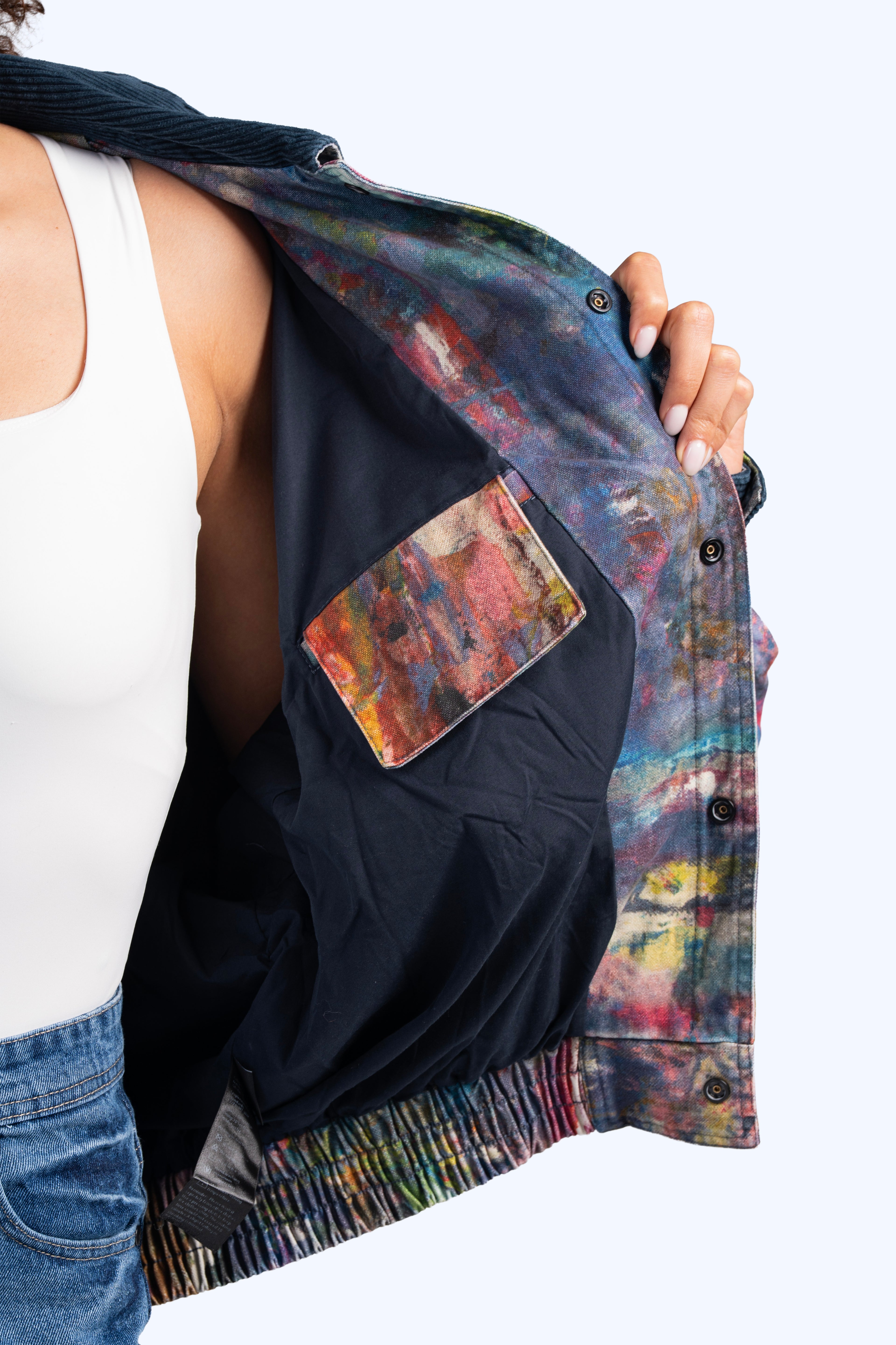 cropped fit denim jacket