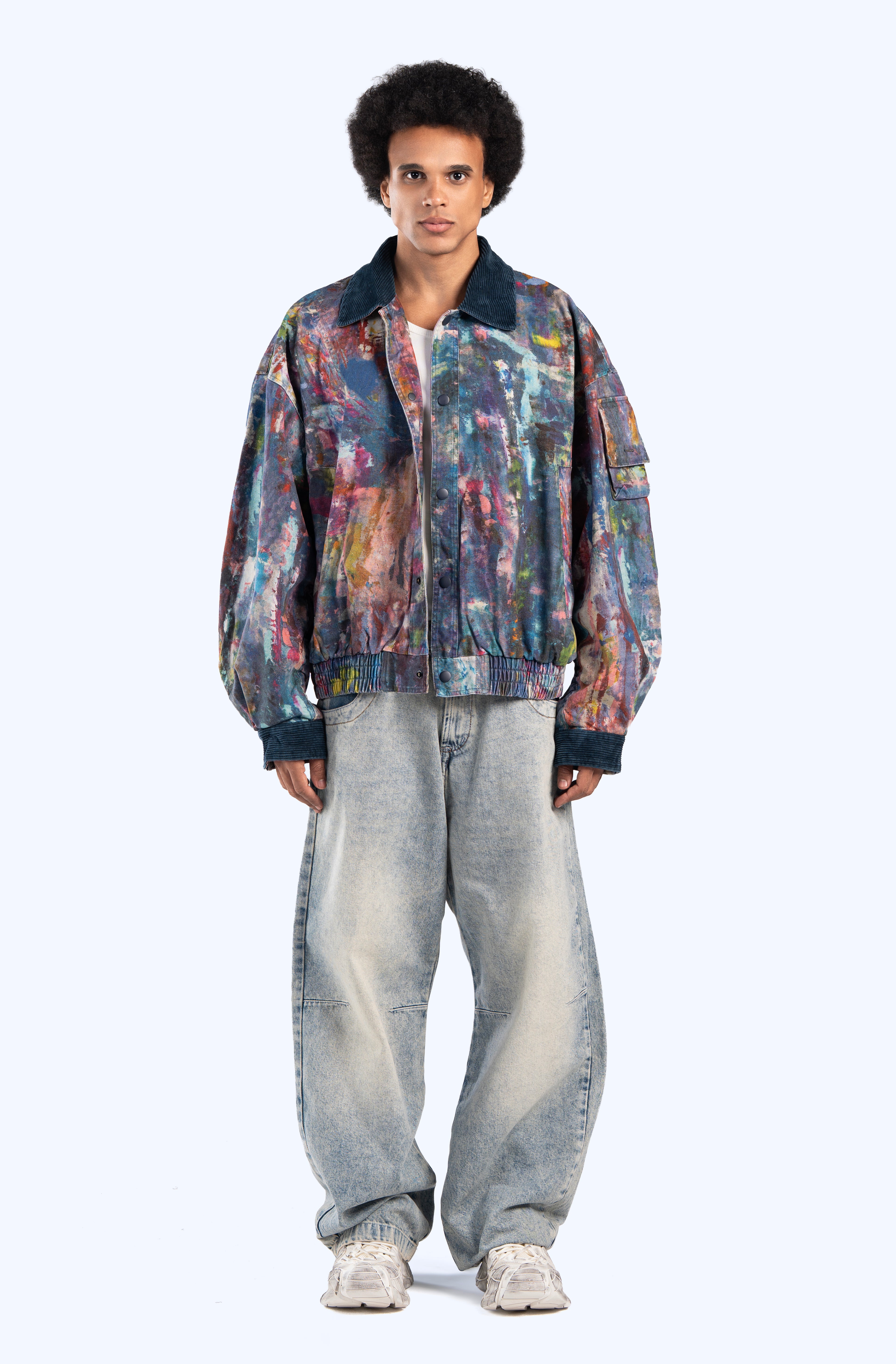 cropped fit denim jacket